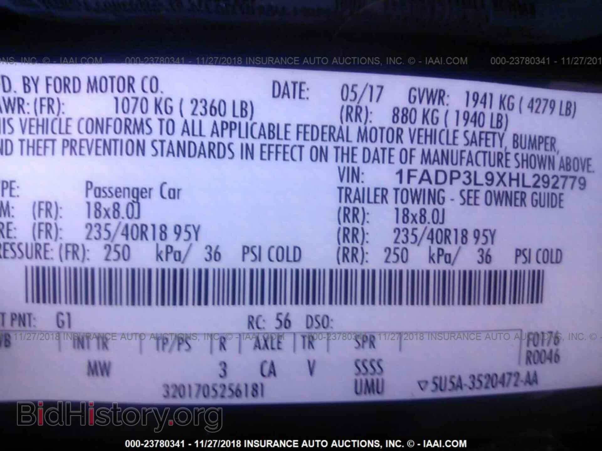 2017 FORD FOCUS - VIN: 1FADP3L9XHL292779 - Photo 9