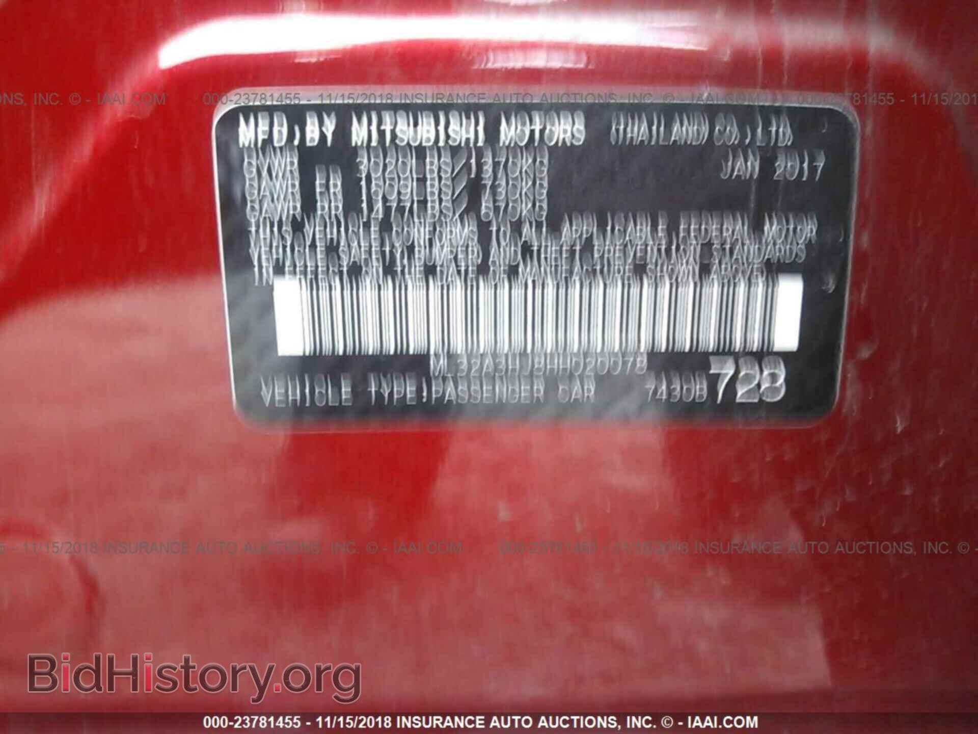 2017 MITSUBISHI MIRAGE - VIN: ML32A3HJ8HH020078 - Фото 9