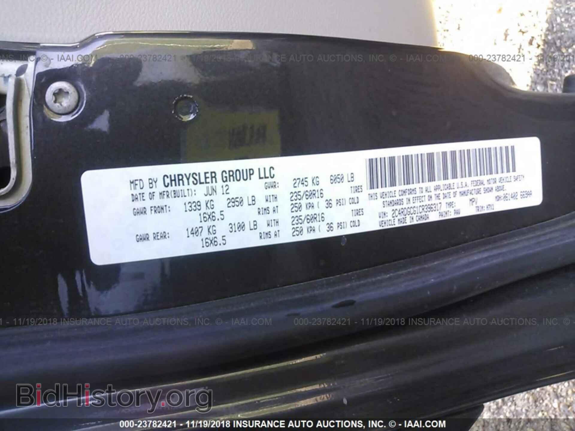2012 DODGE GRAND CARAVAN - VIN: 2C4RDGCG1CR396317 - Фото 9