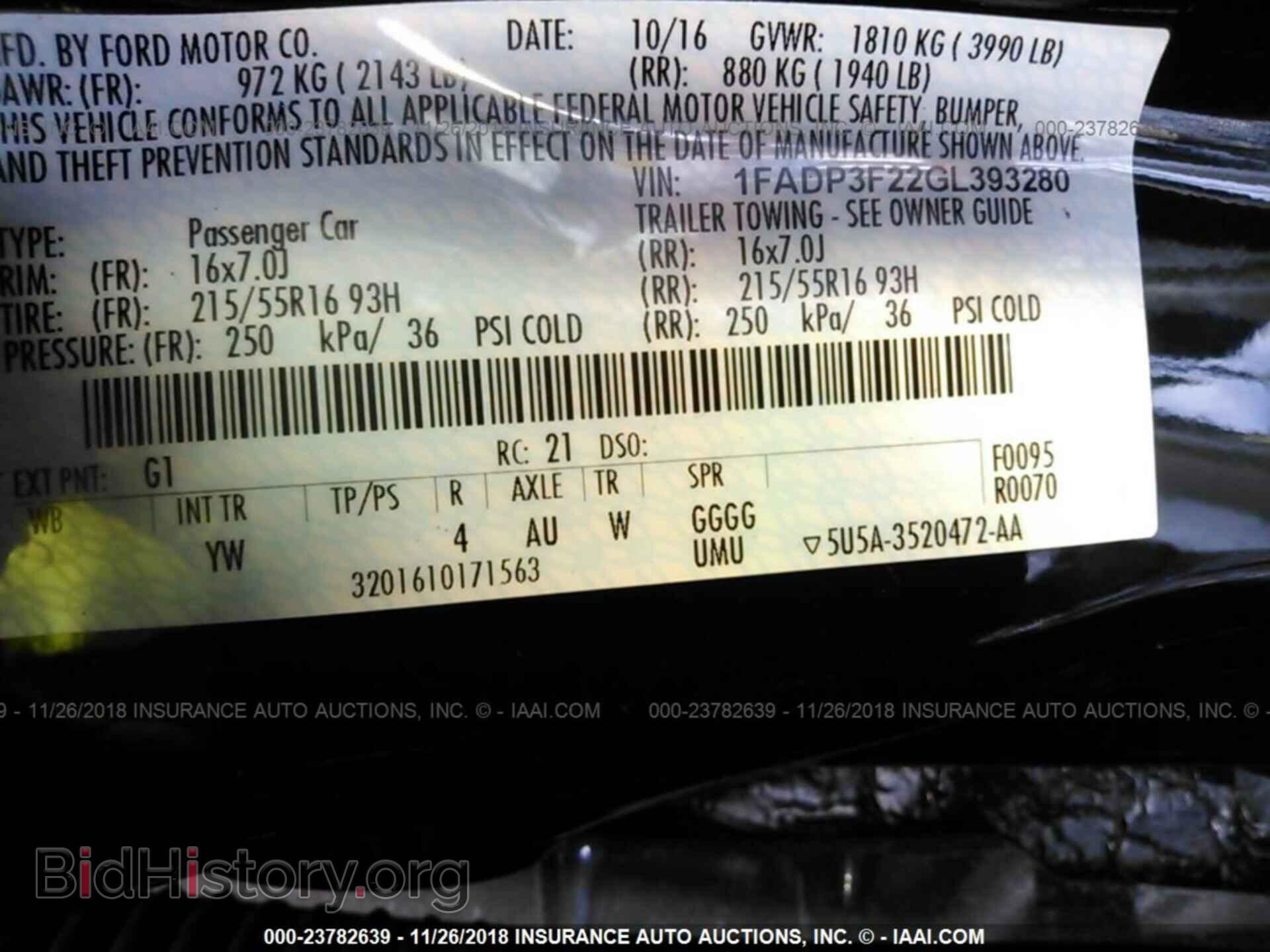 2016 FORD FOCUS - VIN: 1FADP3F22GL393280 - Photo 9
