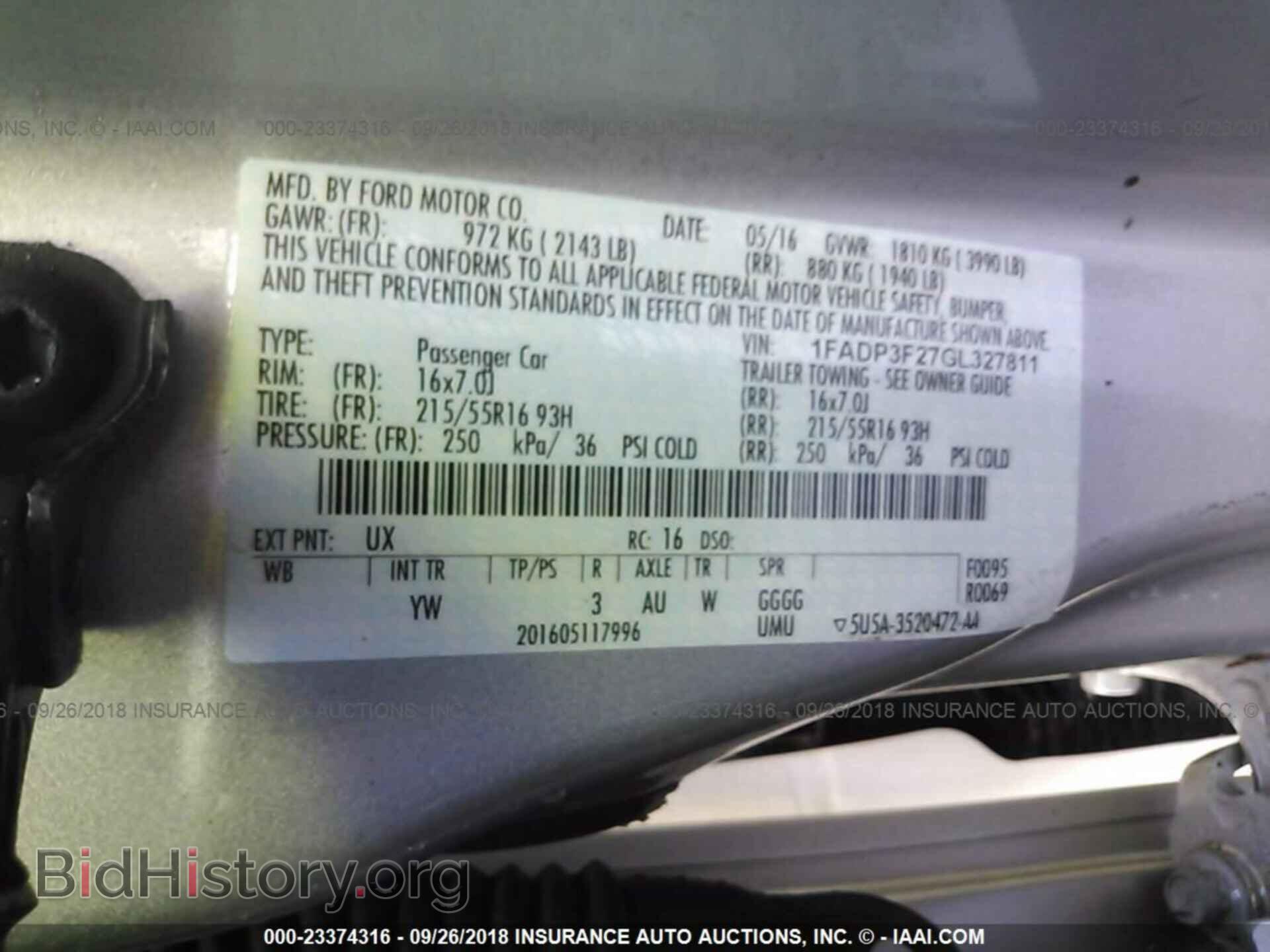 2016 FORD FOCUS - VIN: 1FADP3F27GL327811 - Photo 9