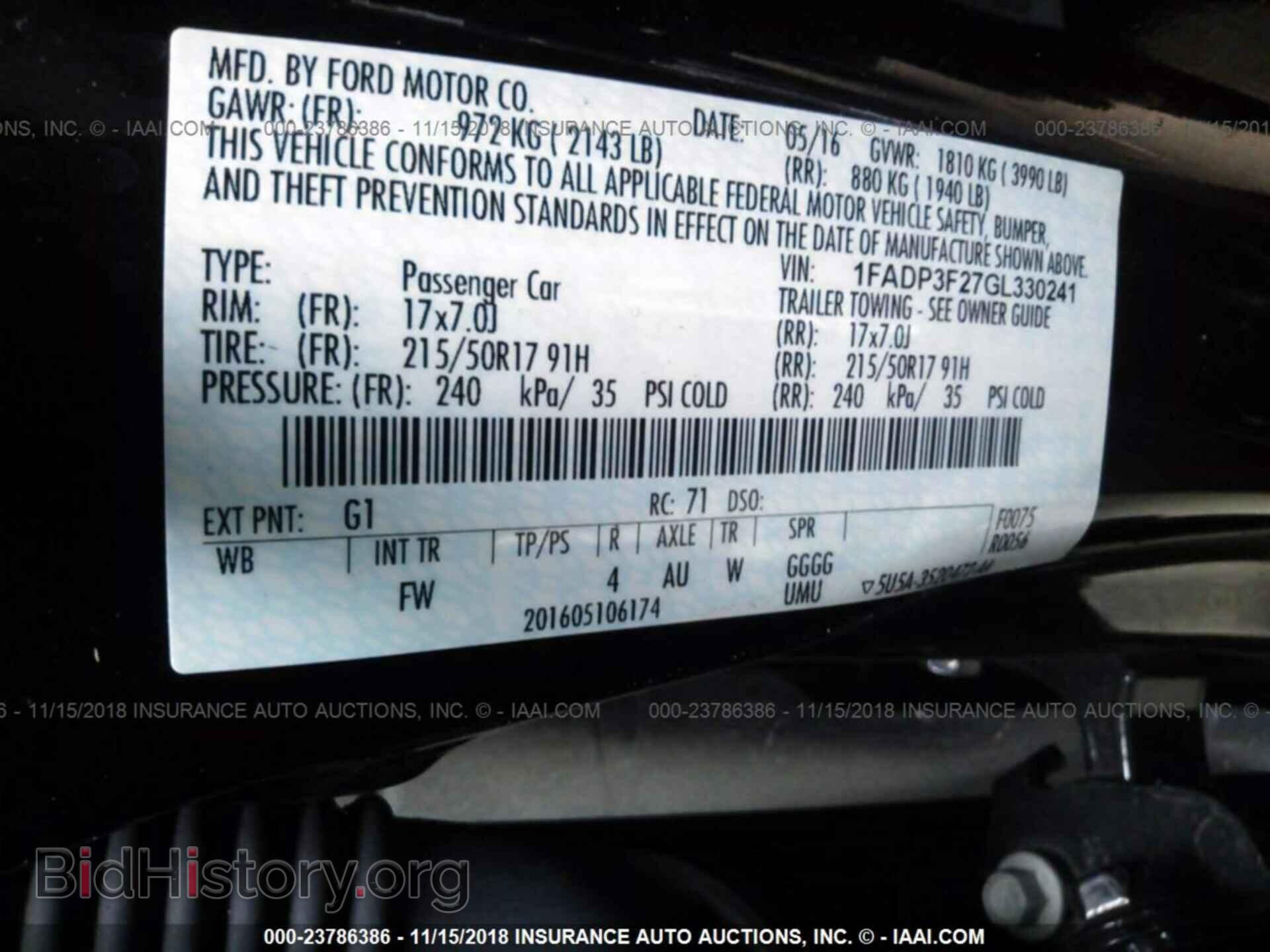 2016 FORD FOCUS - VIN: 1FADP3F27GL330241 - Photo 9