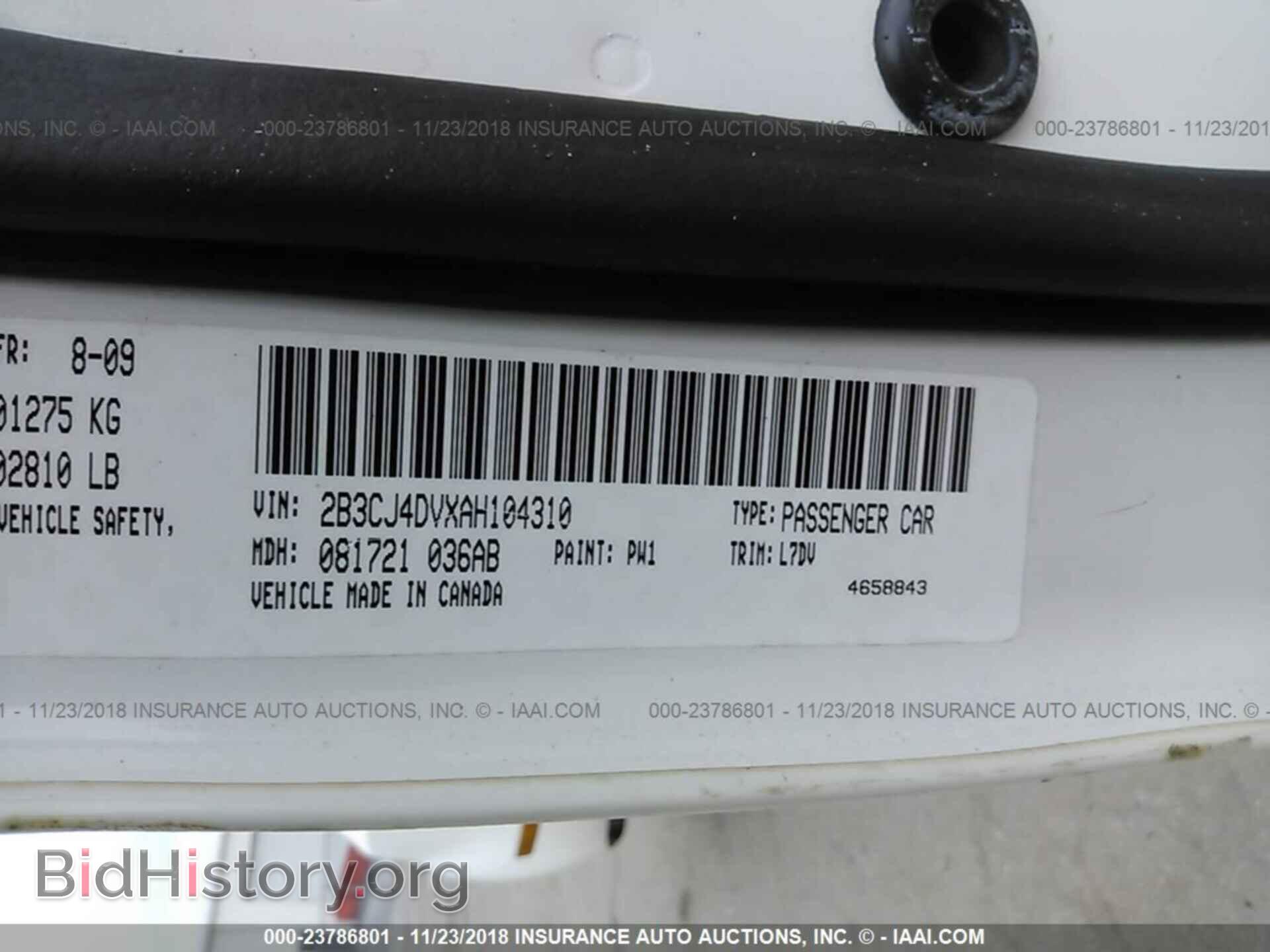 2010 DODGE CHALLENGER - VIN: 2B3CJ4DVXAH104310 - Photo 9