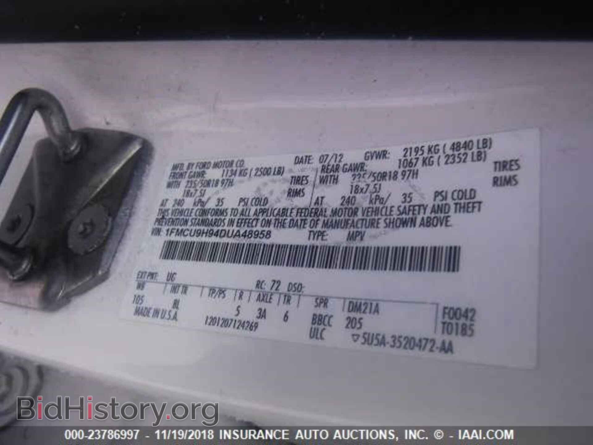 2013 Ford Escape - VIN: 1FMCU9H94DUA48958 - Фото 9