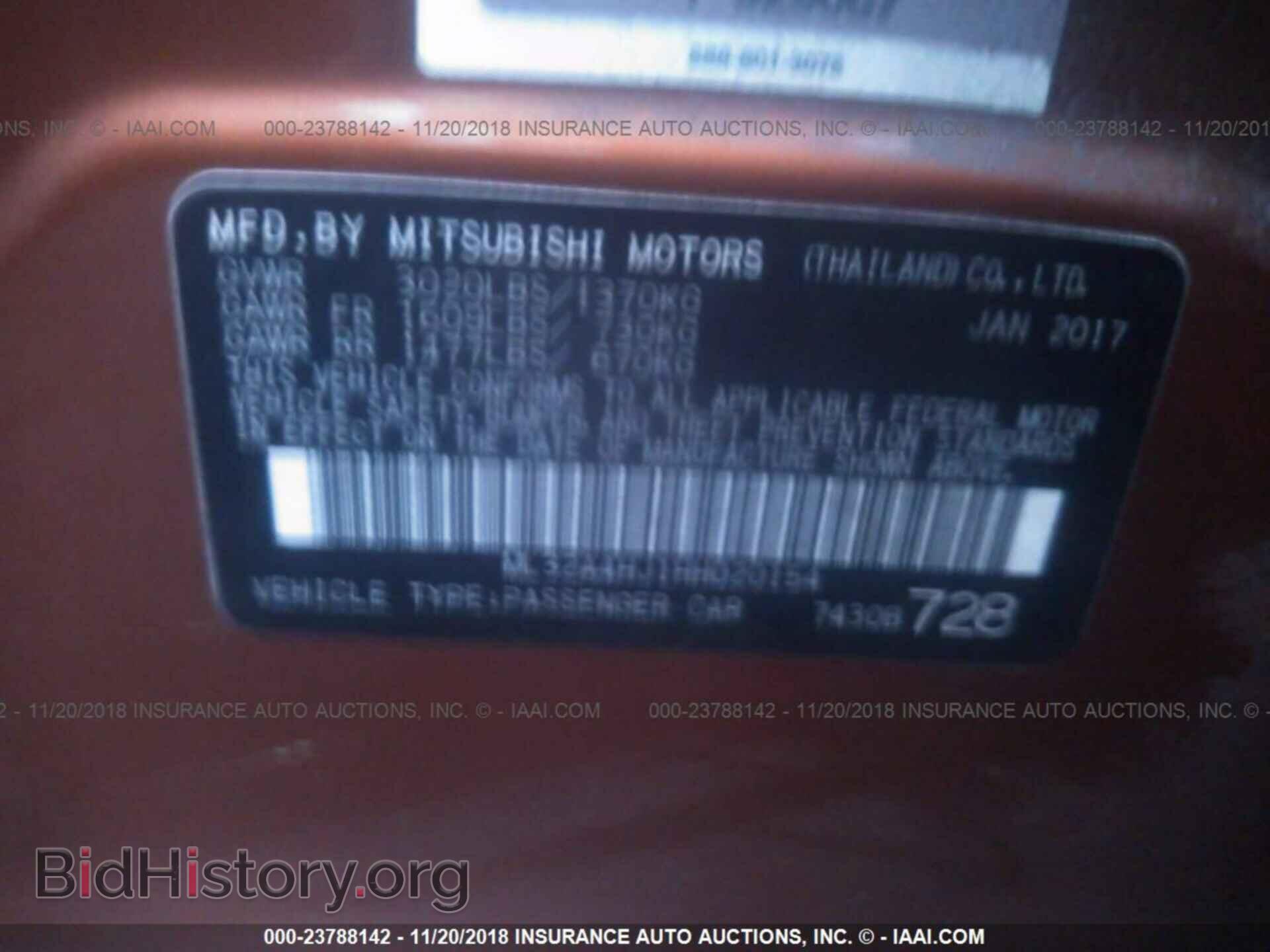 2017 MITSUBISHI MIRAGE - VIN: ML32A4HJ1HH020154 - Фото 9
