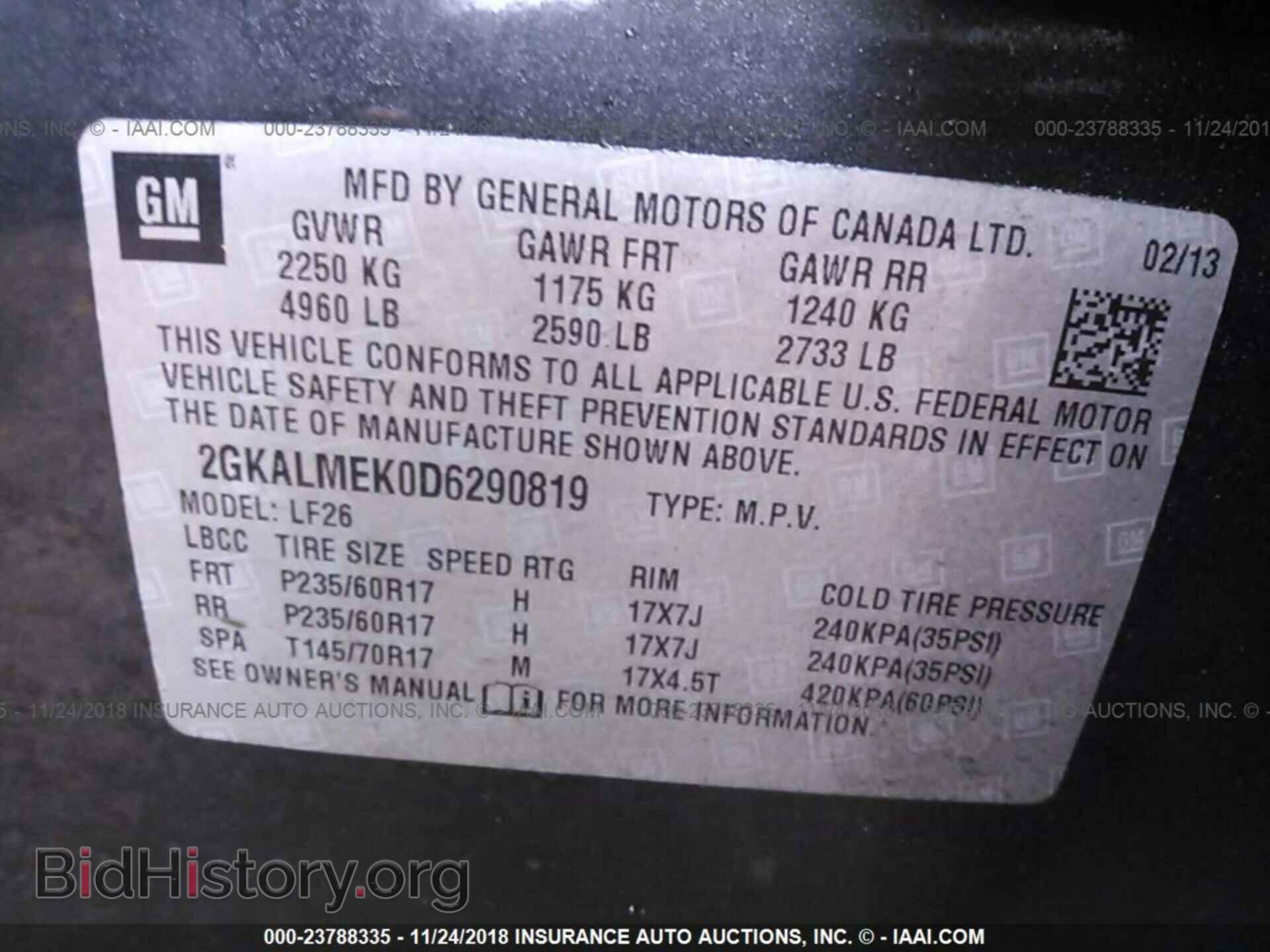 2013 GMC TERRAIN - VIN: 2GKALMEK0D6290819 - Photo 9