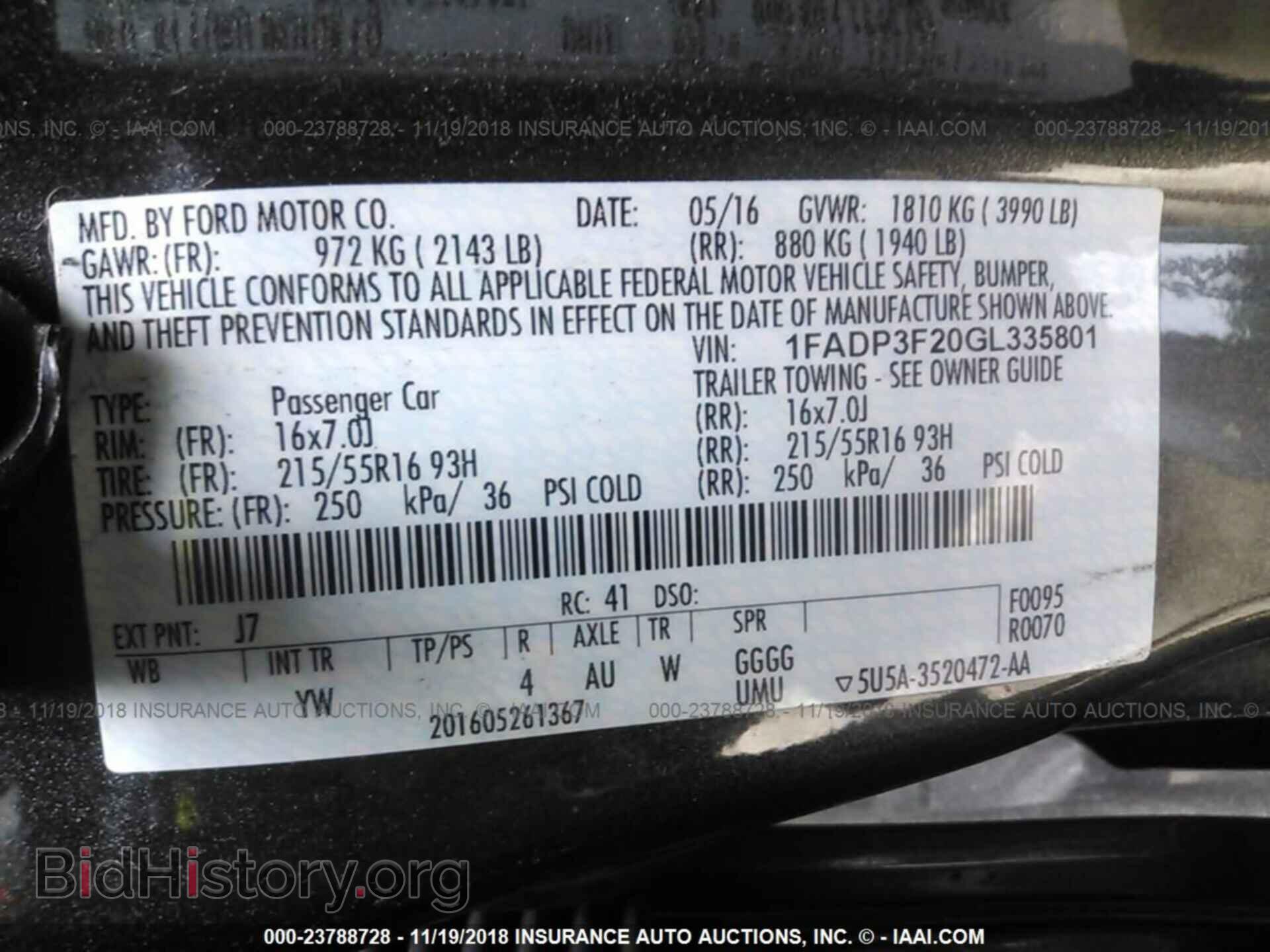 2016 FORD FOCUS - VIN: 1FADP3F20GL335801 - Photo 9