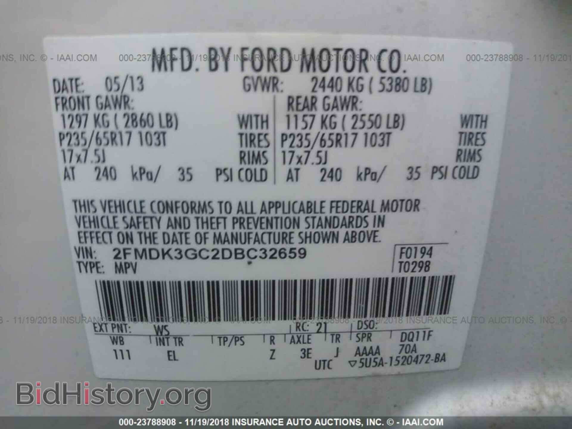 2013 FORD EDGE - VIN: 2FMDK3GC2DBC32659 - Photo 9