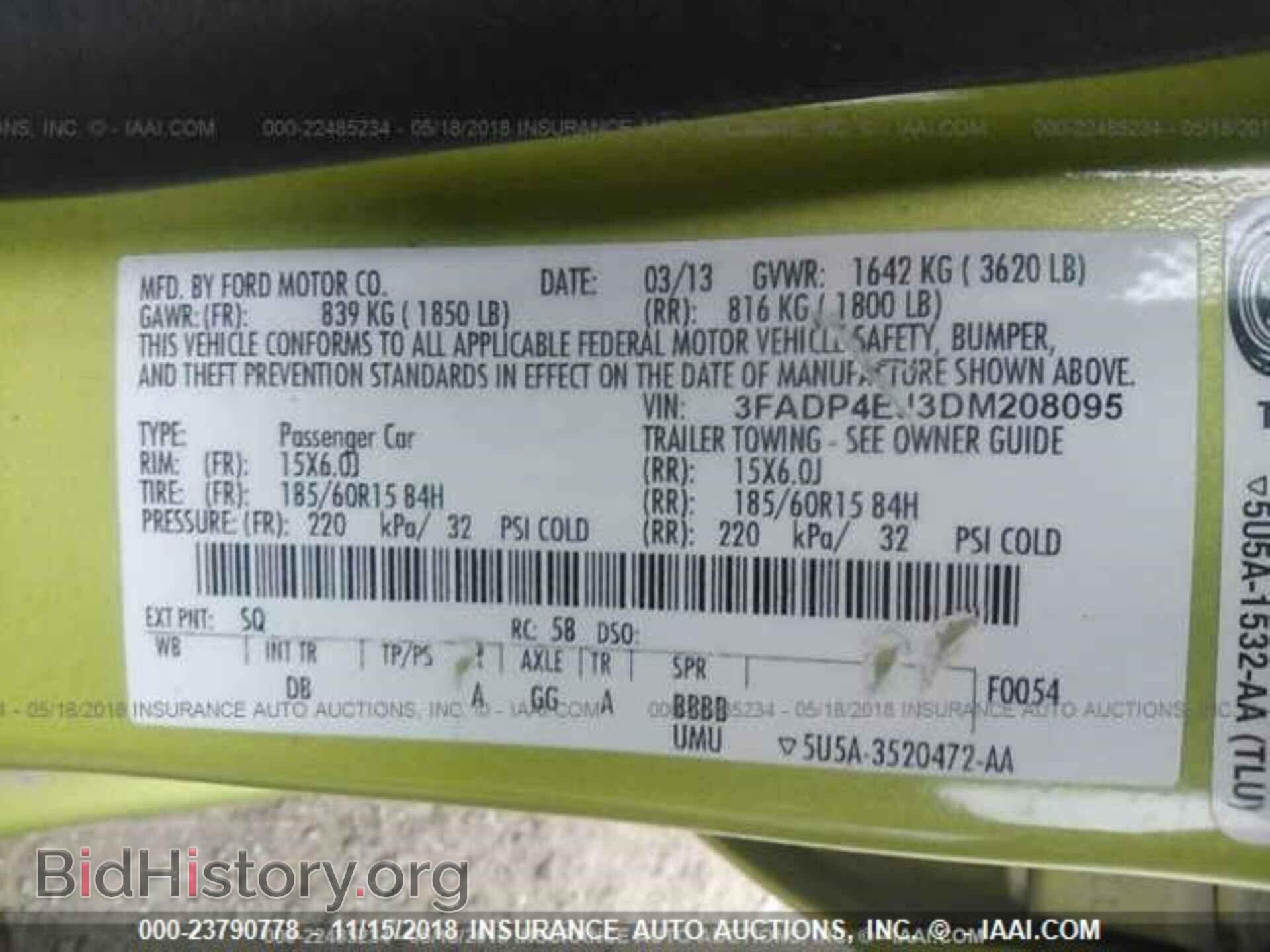 2013 FORD FIESTA - VIN: 3FADP4EJ3DM208095 - Photo 9