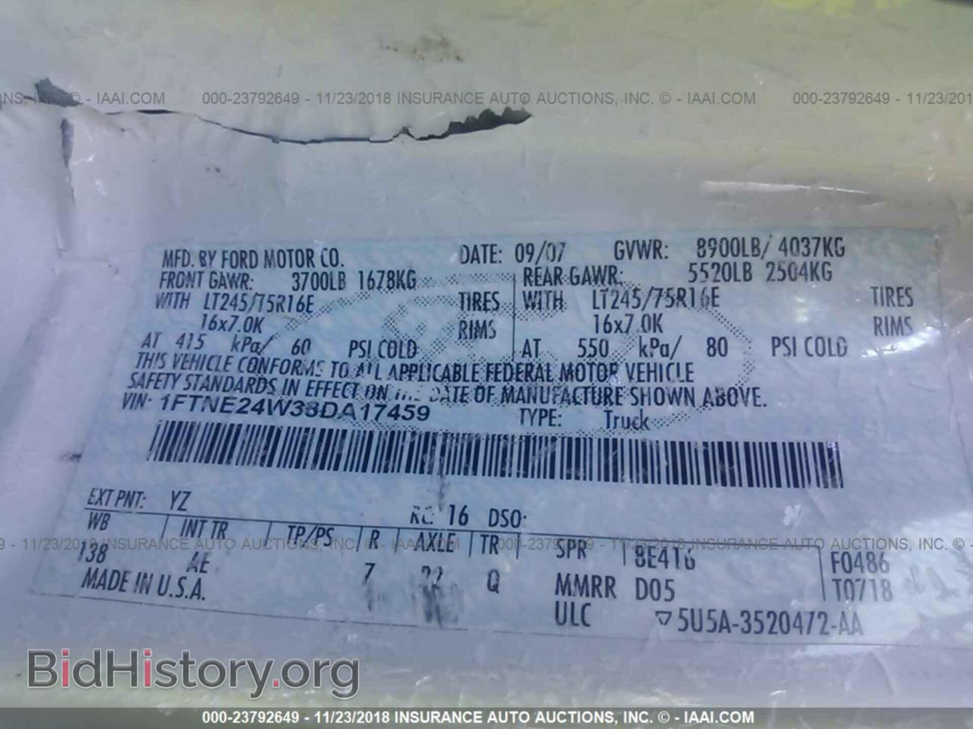 2008 FORD ECONOLINE - VIN: 1FTNE24W38DA17459 - Photo 9