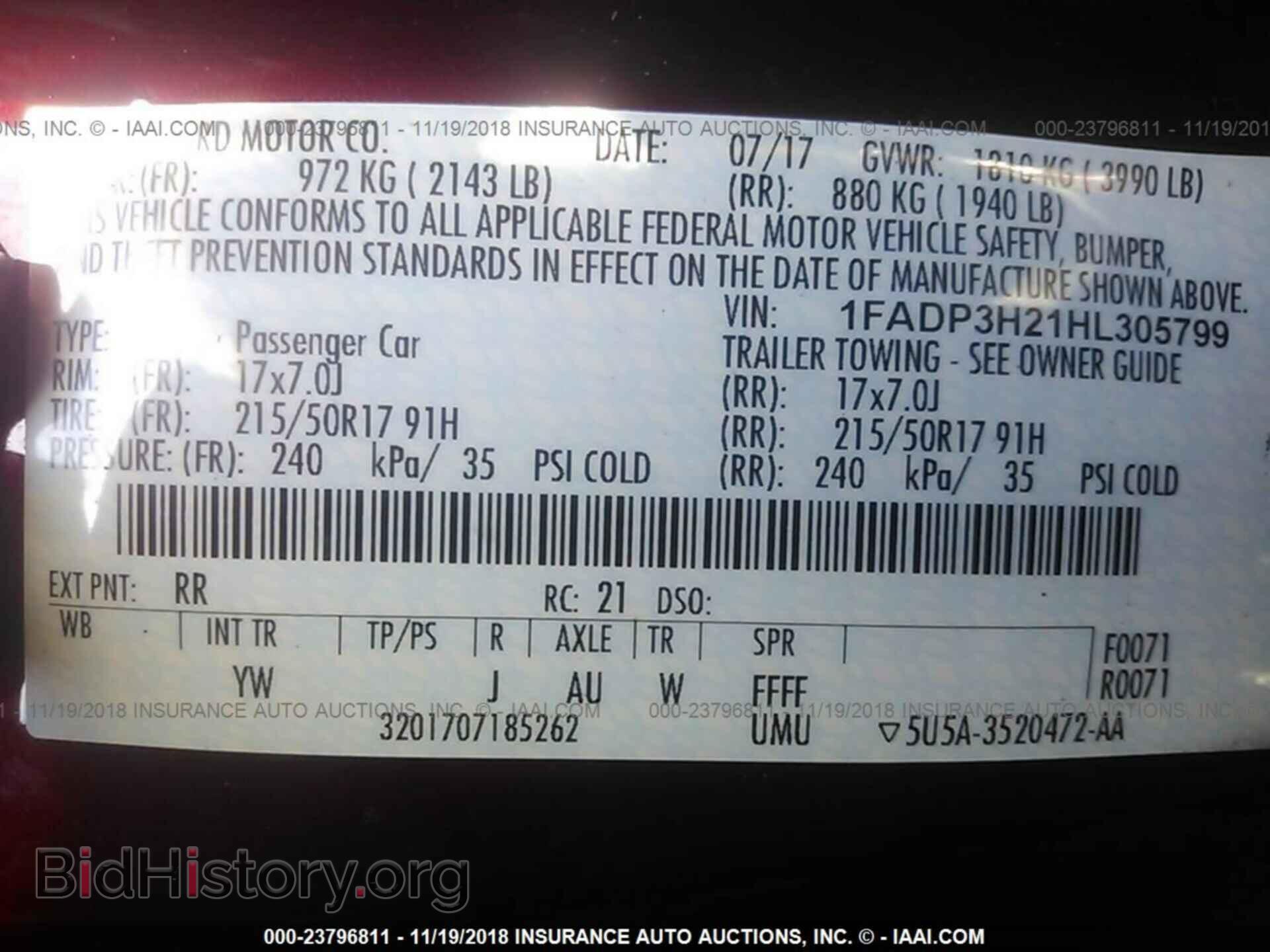 2017 FORD FOCUS - VIN: 1FADP3H21HL305799 - Photo 9