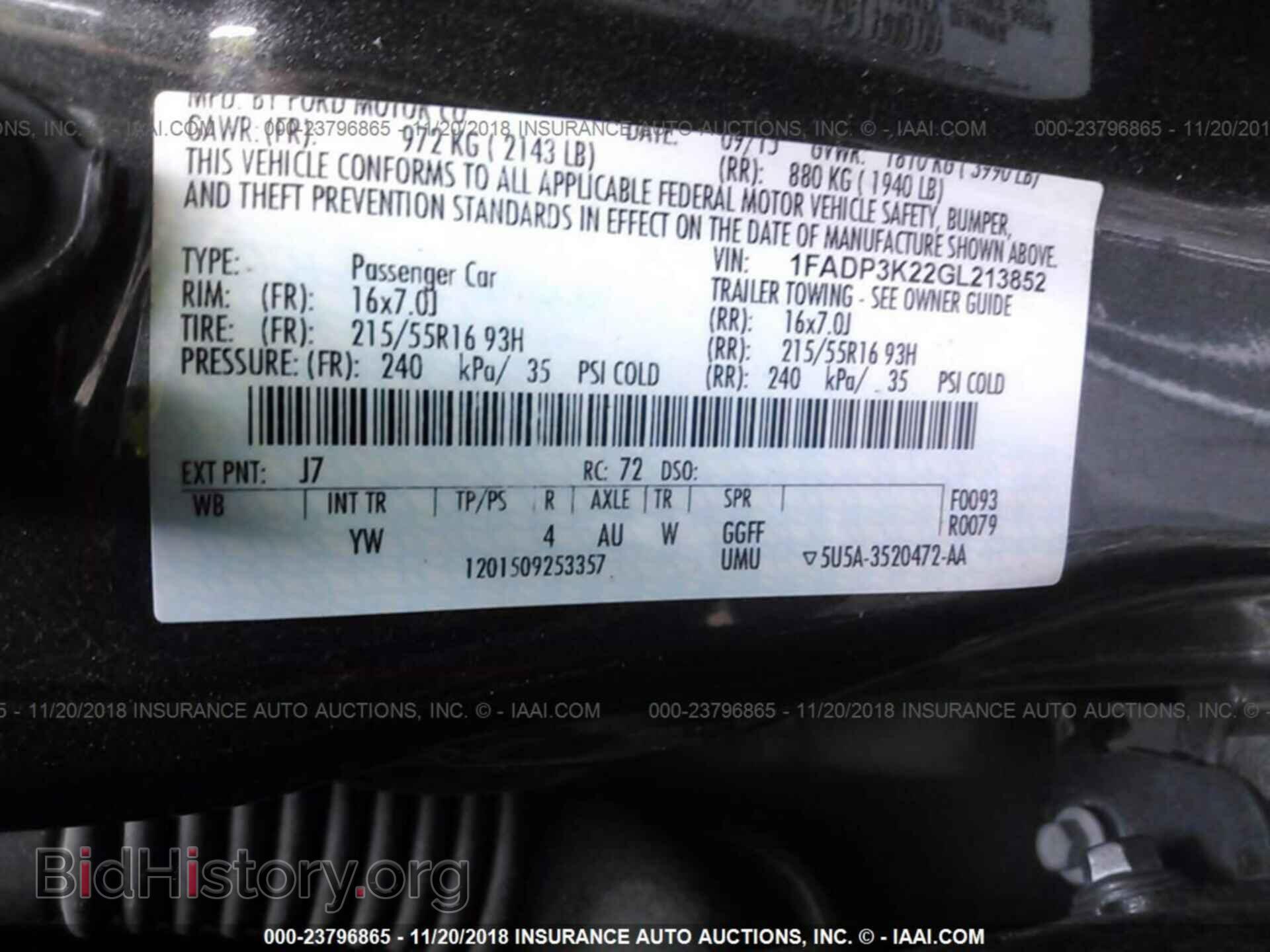 2016 FORD FOCUS - VIN: 1FADP3K22GL213852 - Photo 9