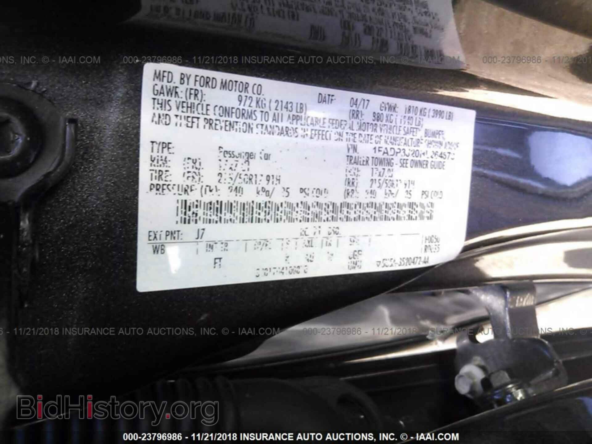2017 FORD FOCUS - VIN: 1FADP3J20HL264673 - Фото 9