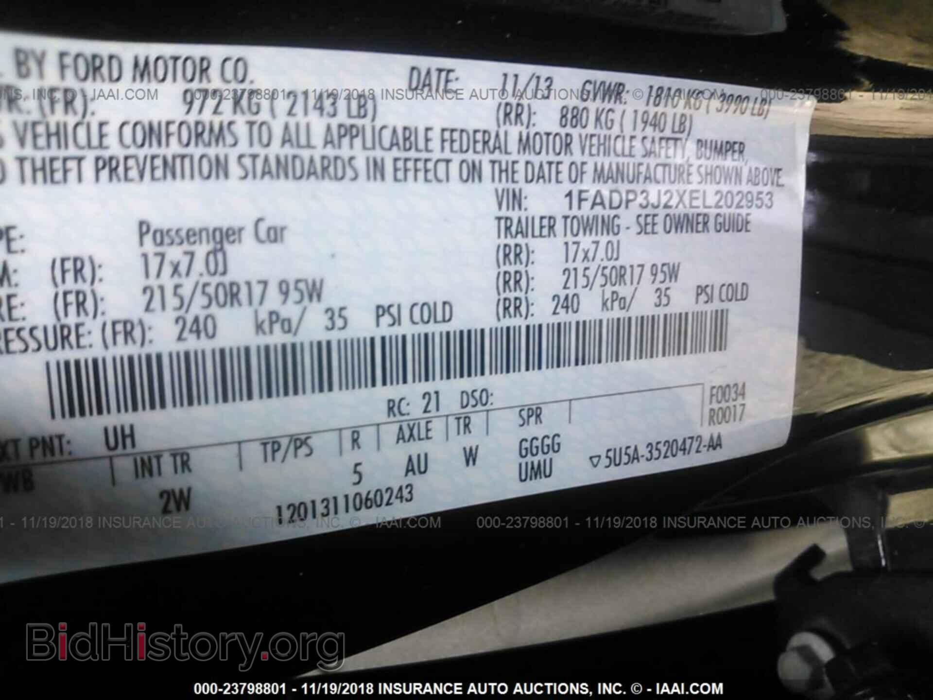 2014 FORD FOCUS - VIN: 1FADP3J2XEL202953 - Фото 9