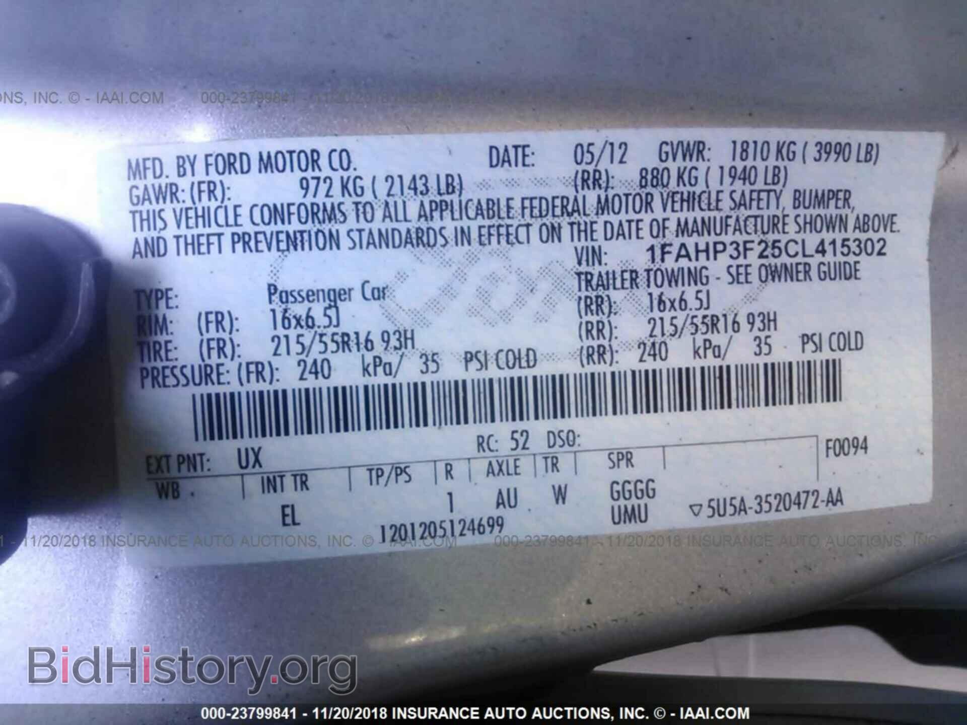 2012 FORD FOCUS - VIN: 1FAHP3F25CL415302 - Photo 9