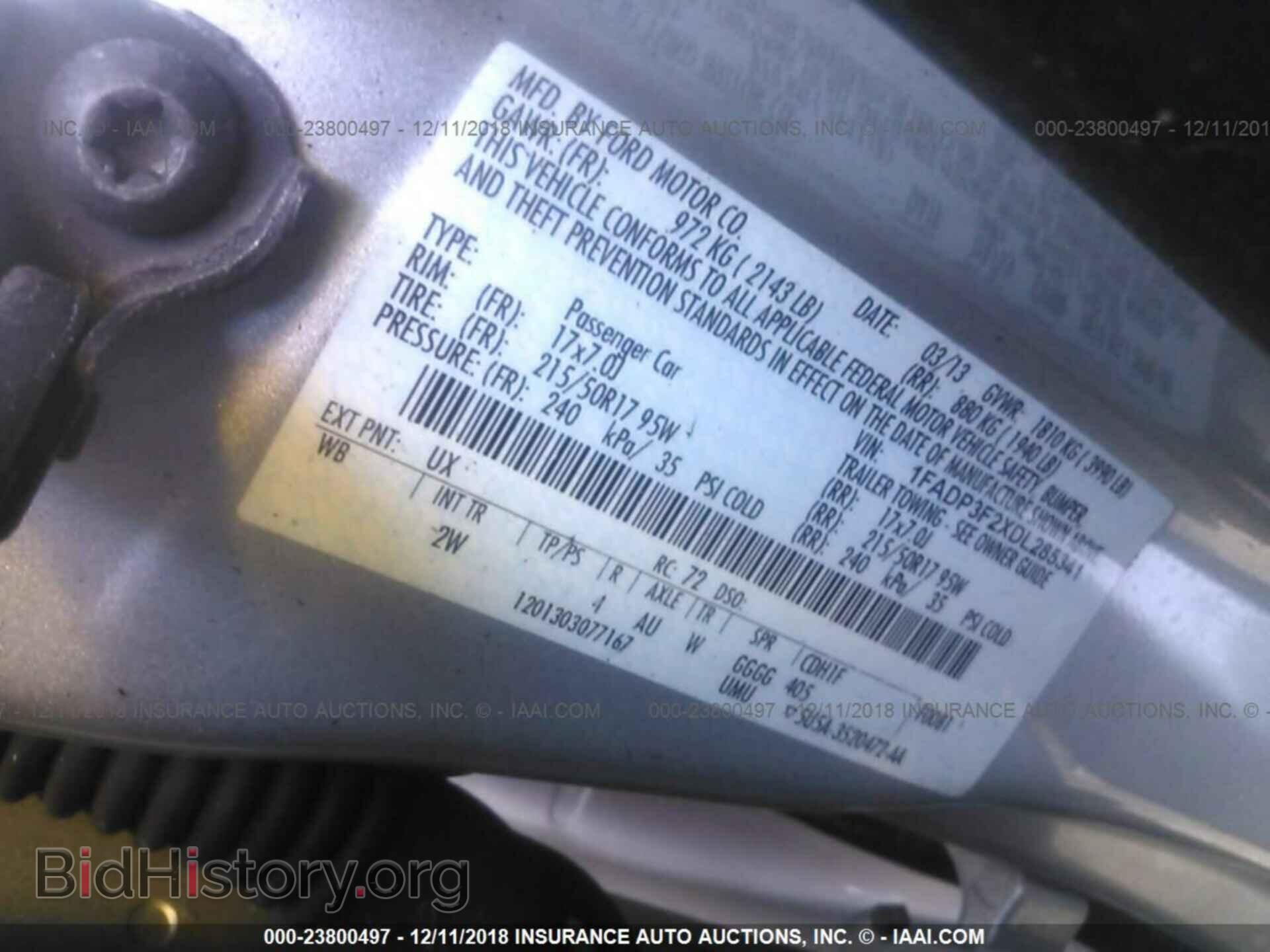 2013 FORD FOCUS - VIN: 1FADP3F2XDL285341 - Photo 9