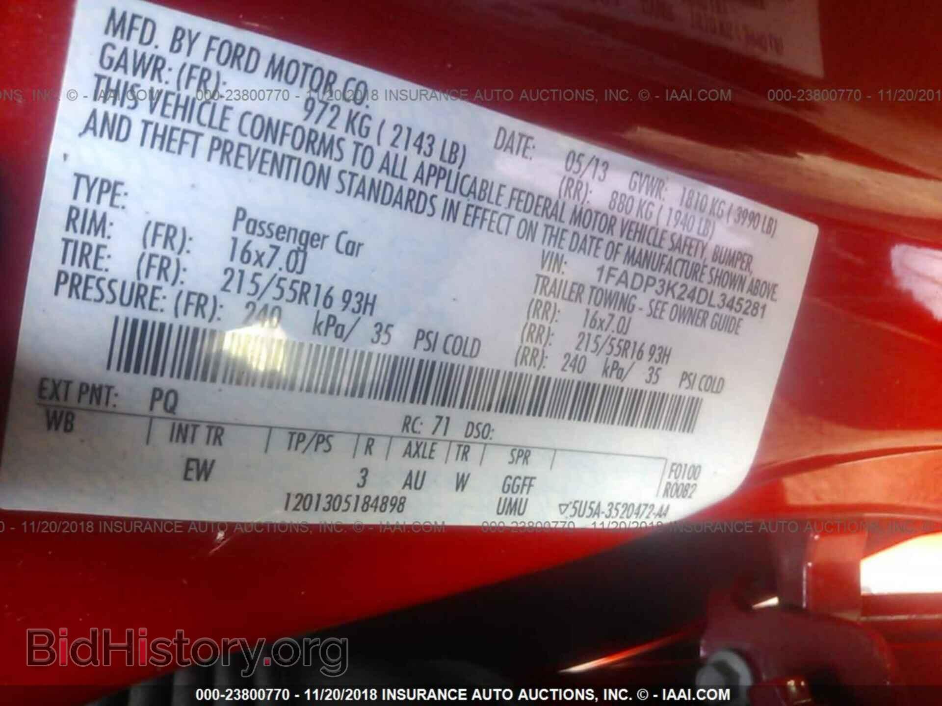 2013 FORD FOCUS - VIN: 1FADP3K24DL345281 - Photo 9