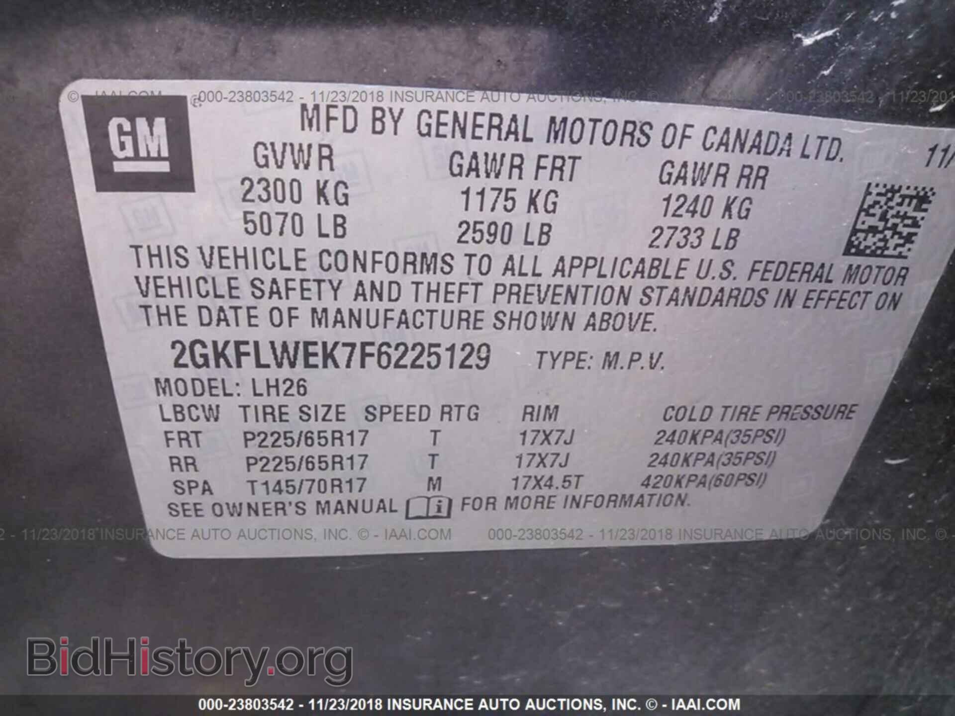 2015 GMC TERRAIN - VIN: 2GKFLWEK7F6225129 - Photo 9