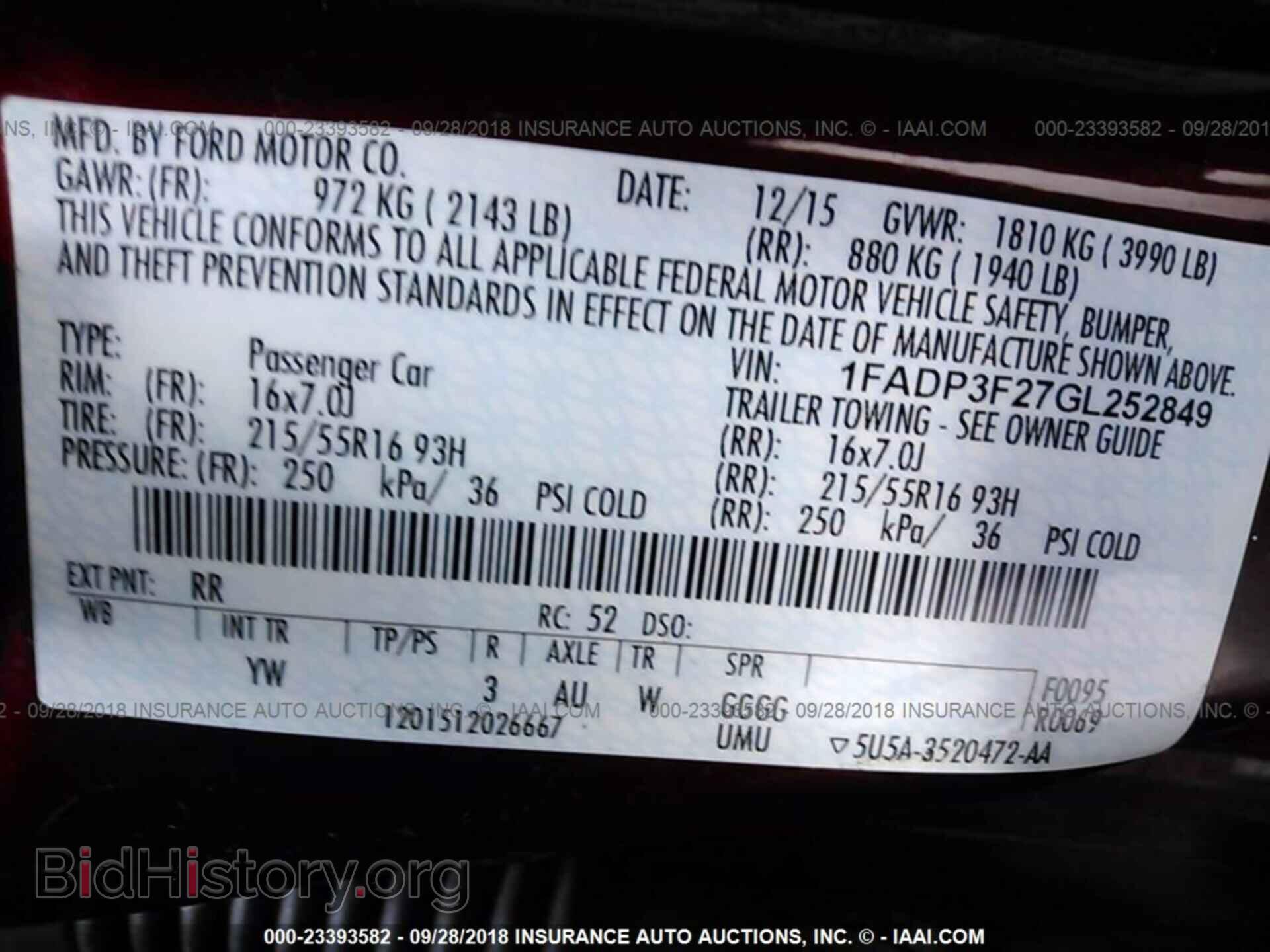 2016 FORD FOCUS - VIN: 1FADP3F27GL252849 - Photo 9