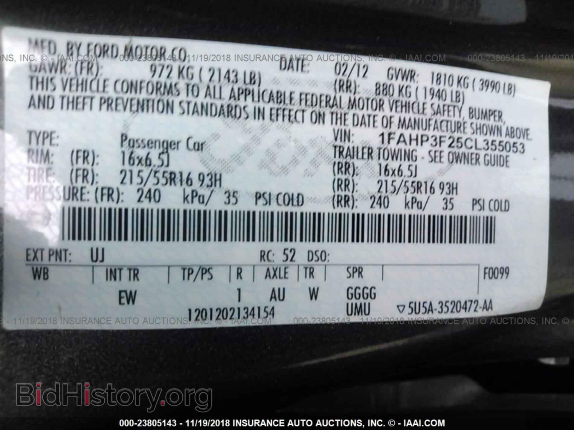 2012 FORD FOCUS - VIN: 1FAHP3F25CL355053 - Photo 9
