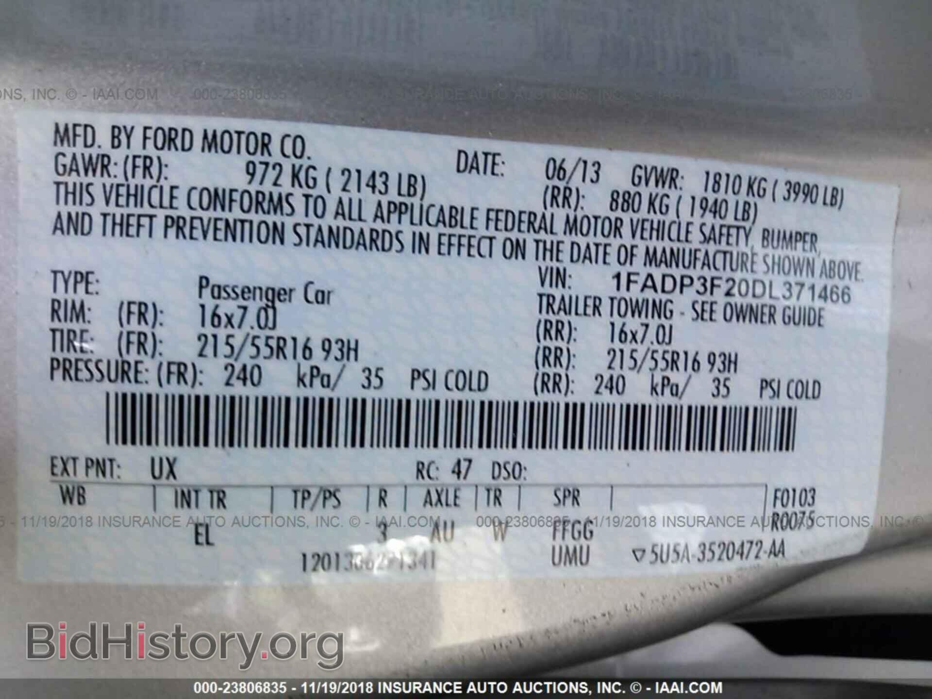 2013 Ford Focus - VIN: 1FADP3F20DL371466 - Фото 9