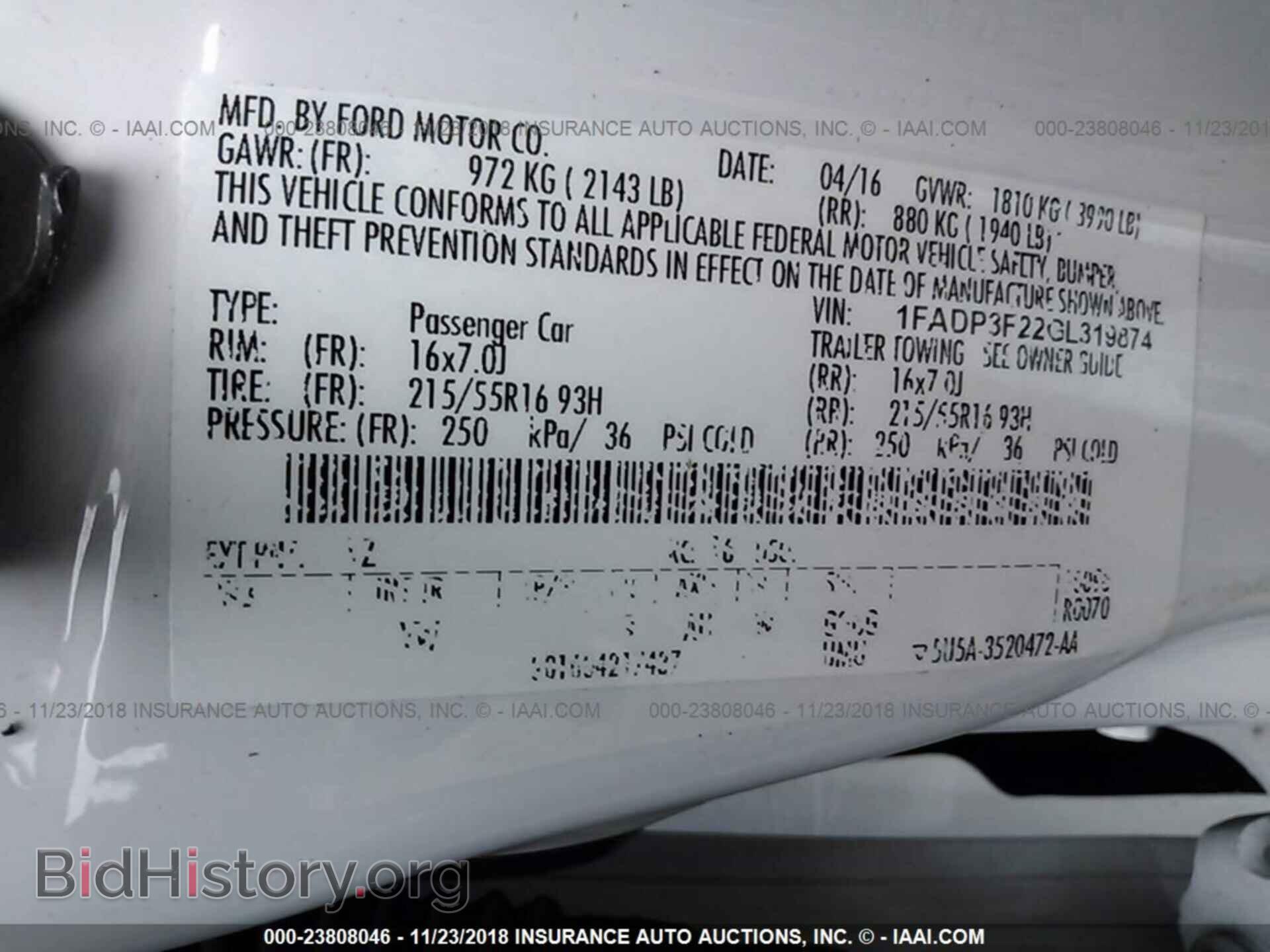 2016 FORD FOCUS - VIN: 1FADP3F22GL319874 - Photo 9