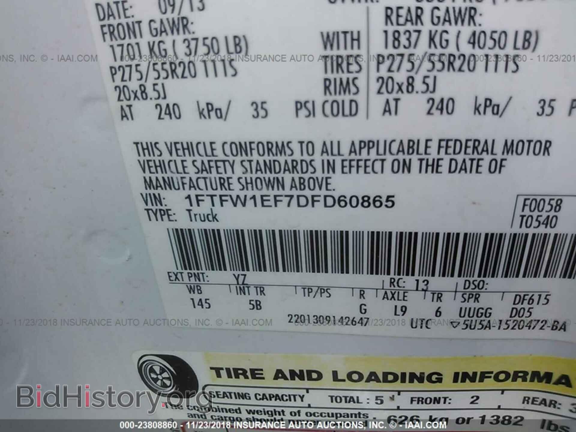 2013 FORD F150 - VIN: 1FTFW1EF7DFD60865 - Photo 9