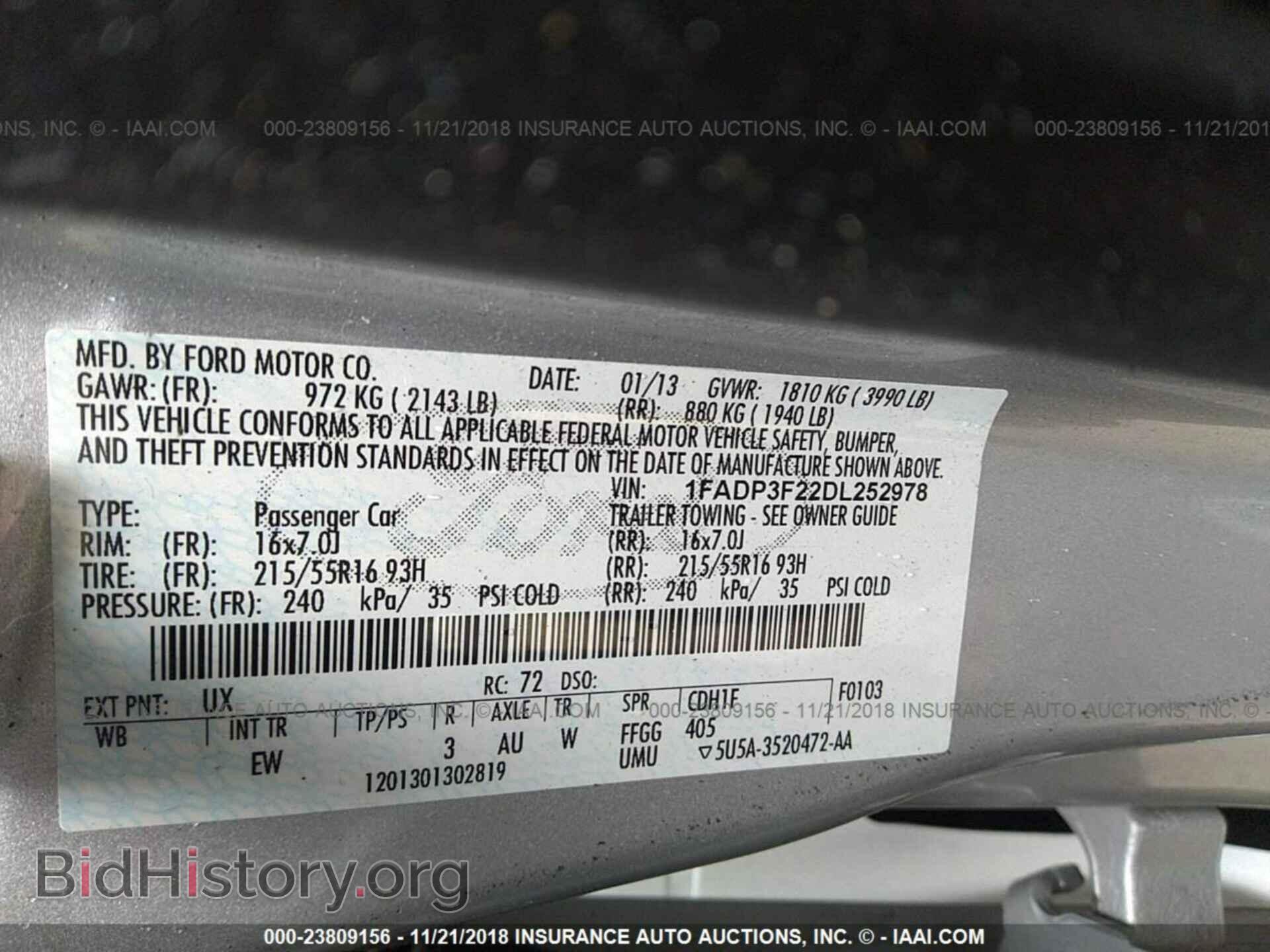 2013 FORD FOCUS - VIN: 1FADP3F22DL252978 - Photo 9
