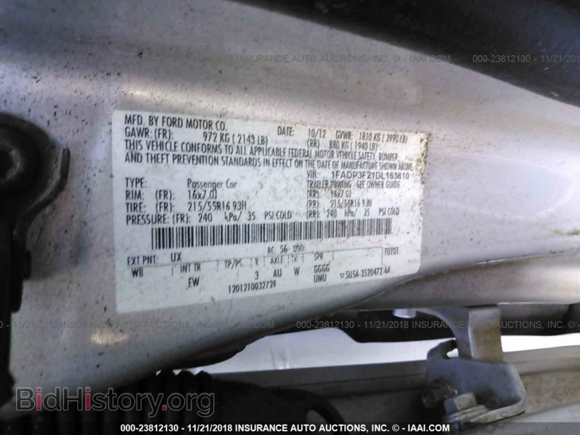 2013 FORD FOCUS - VIN: 1FADP3F21DL163810 - Photo 9