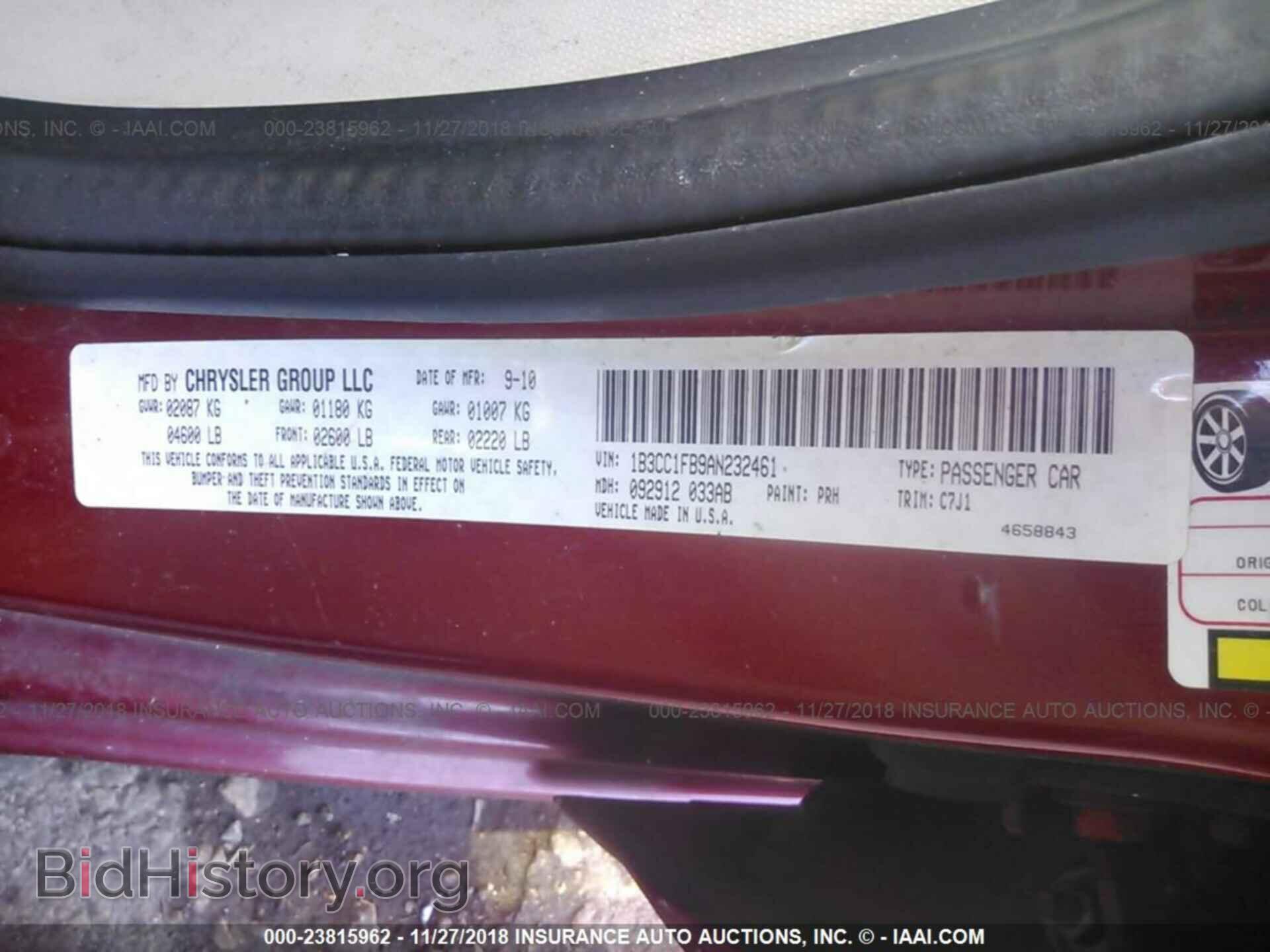 2010 DODGE AVENGER - VIN: 1B3CC1FB9AN232461 - Photo 9