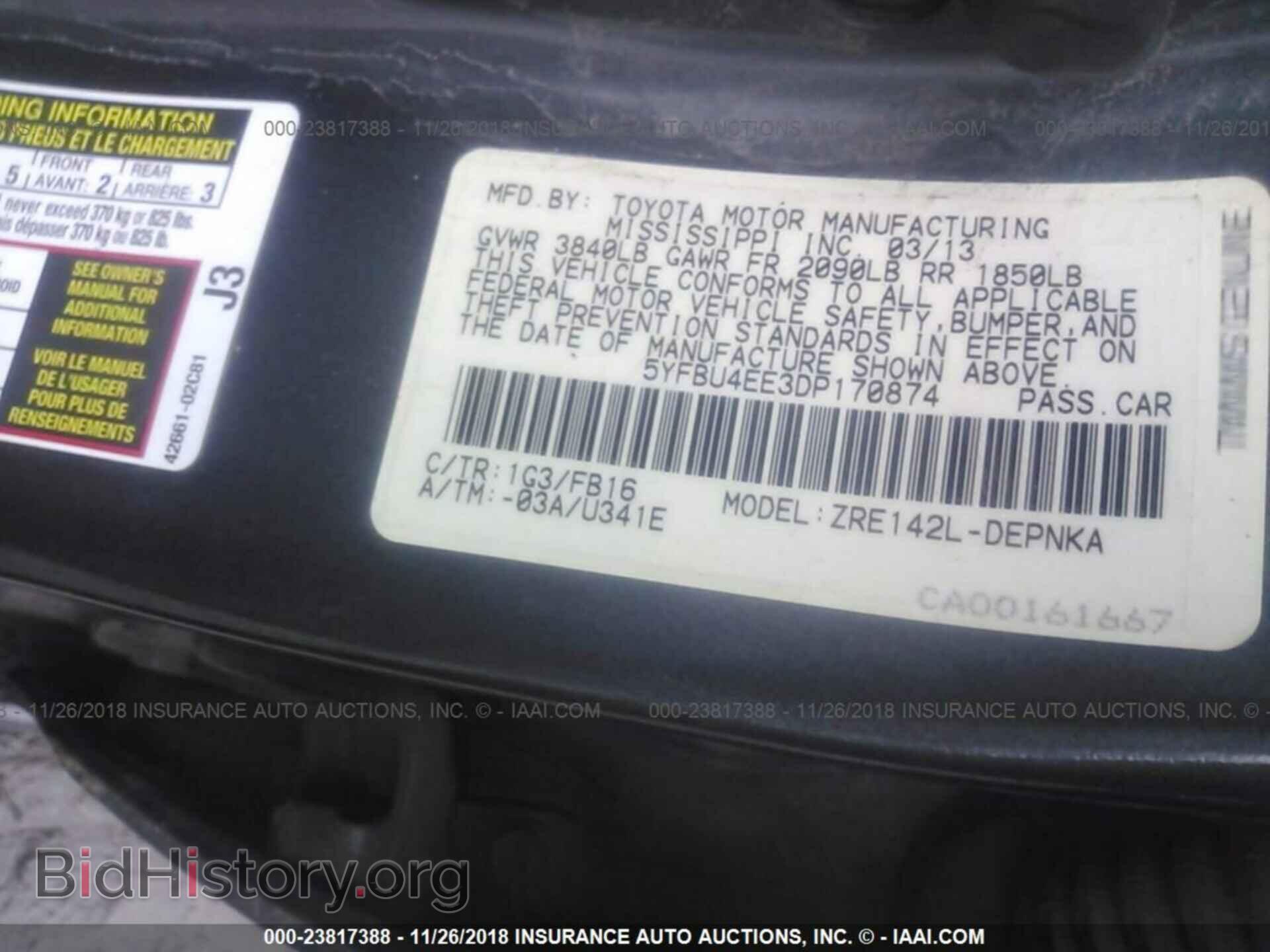 2013 TOYOTA COROLLA - VIN: 5YFBU4EE3DP170874 - Photo 9