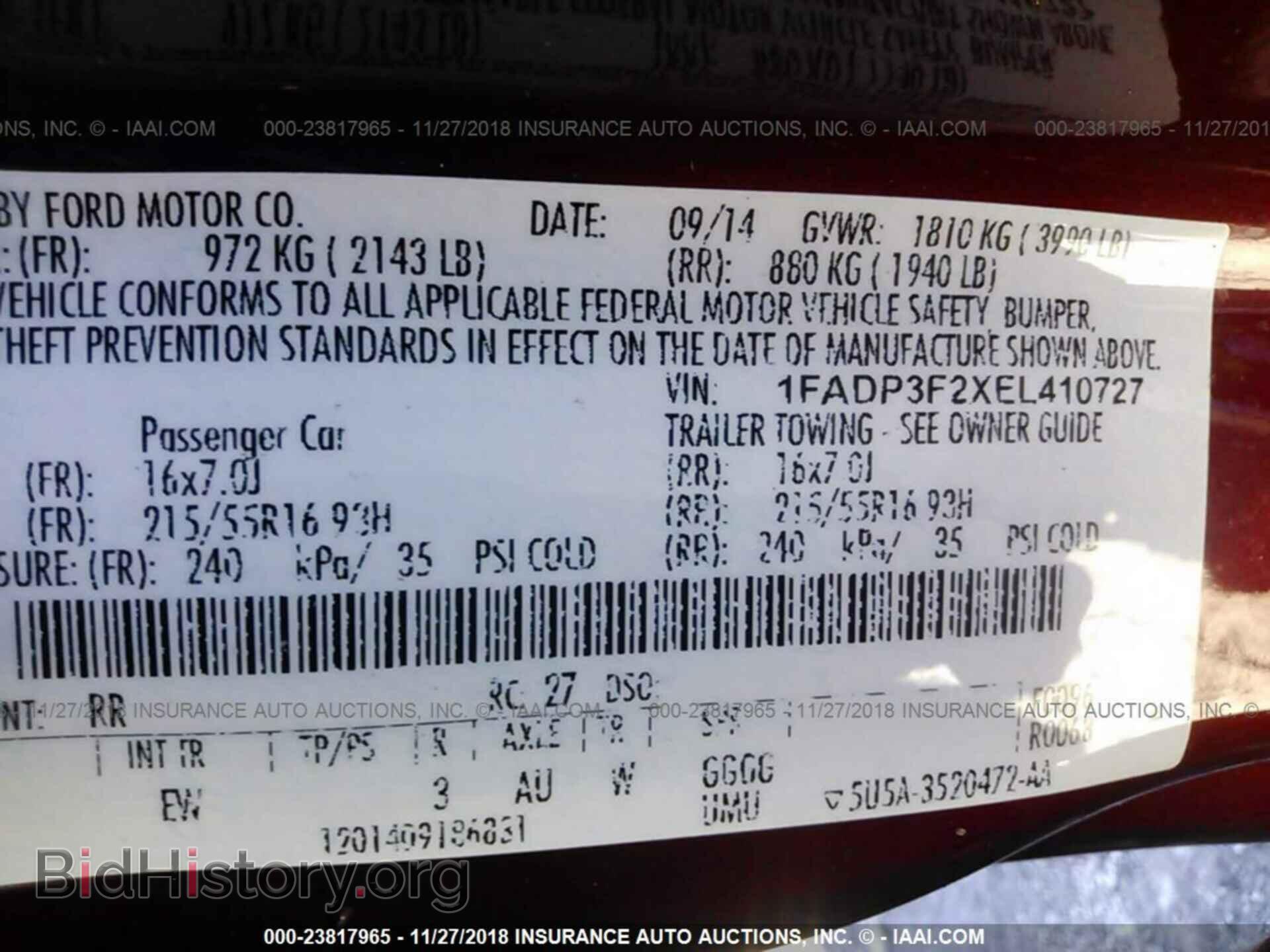 2014 FORD FOCUS - VIN: 1FADP3F2XEL410727 - Photo 9