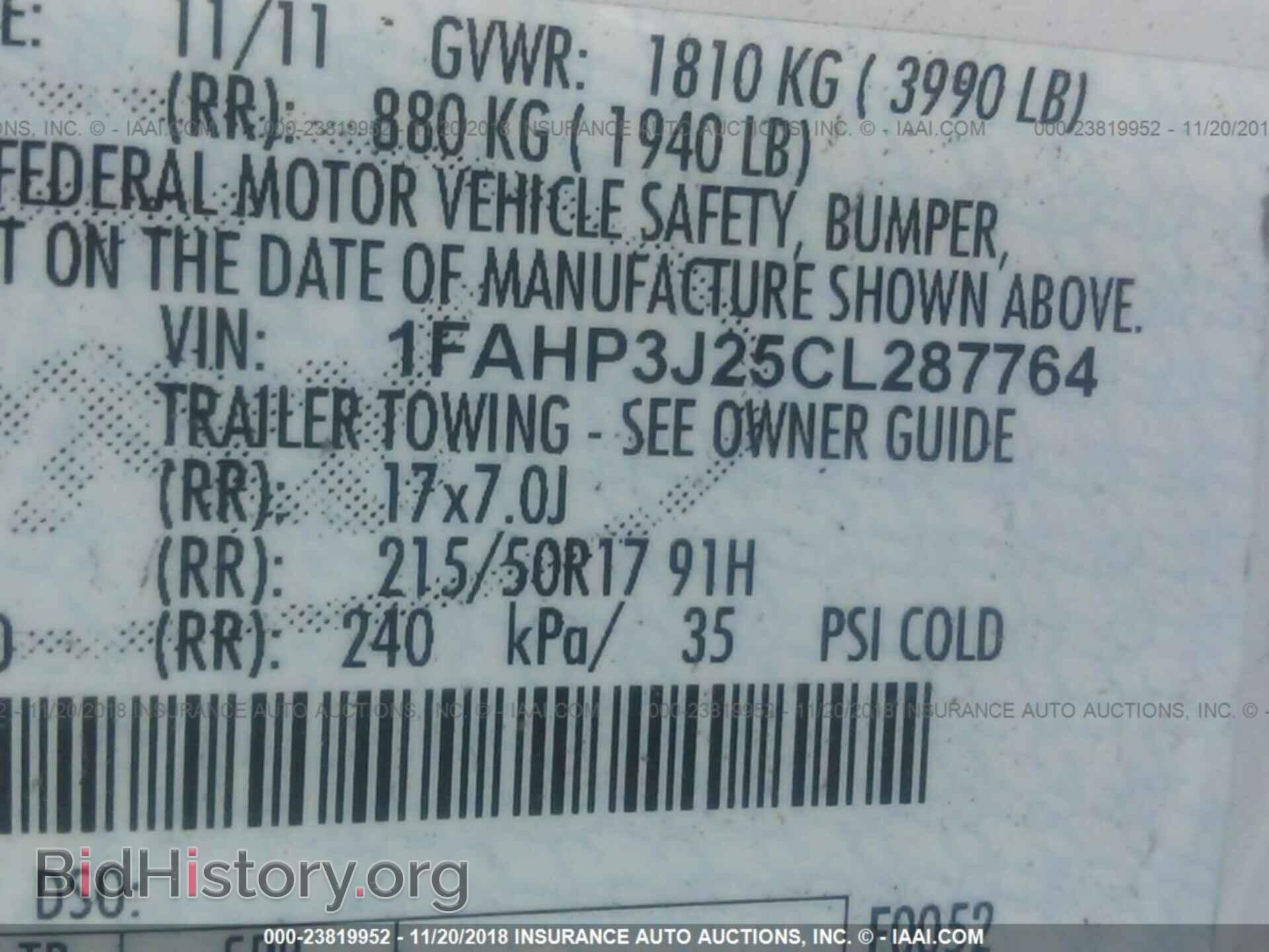 2012 FORD FOCUS - VIN: 1FAHP3J25CL287764 - Photo 9