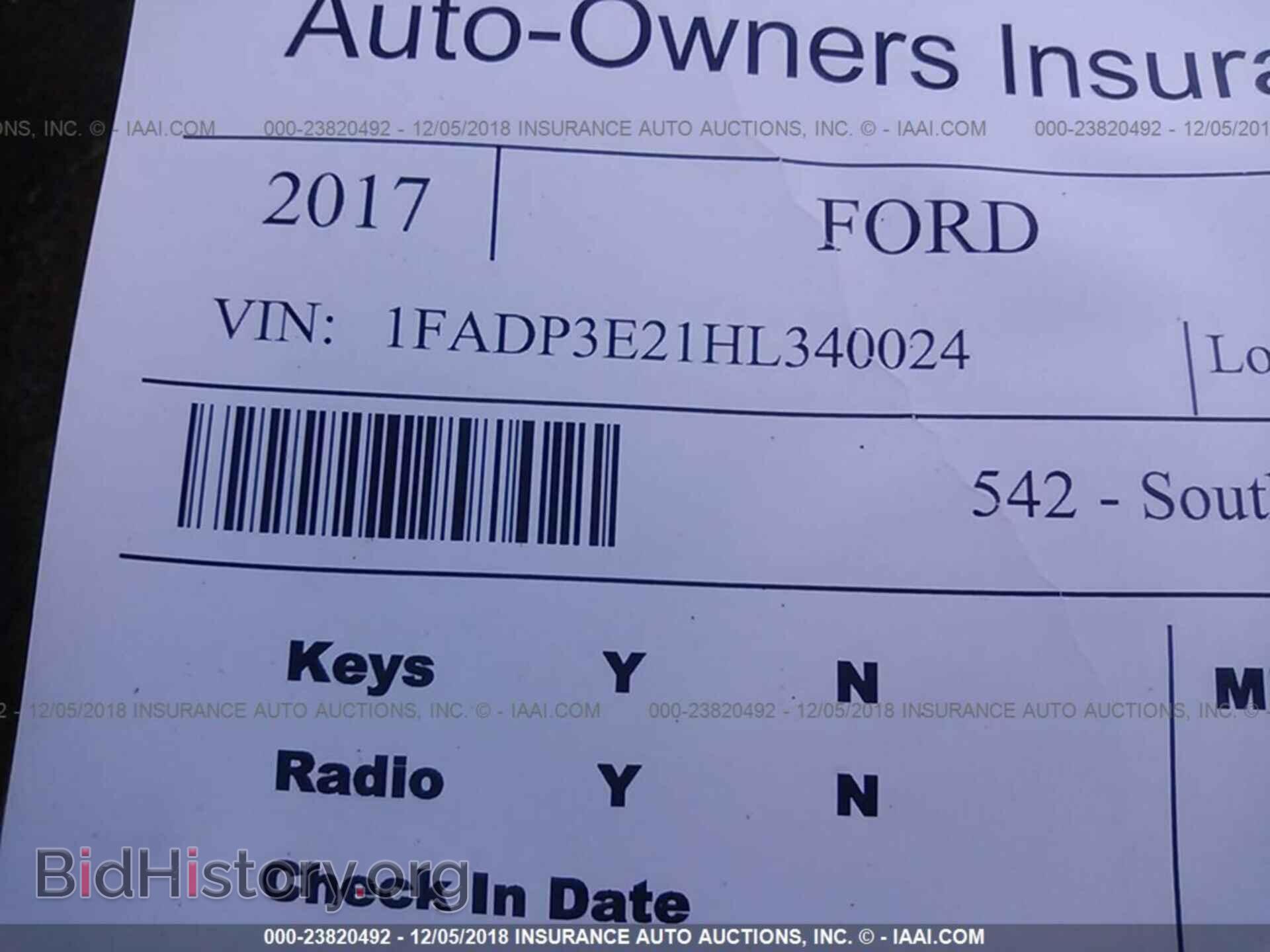 2017 FORD FOCUS - VIN: 1FADP3E21HL340024 - Фото 9