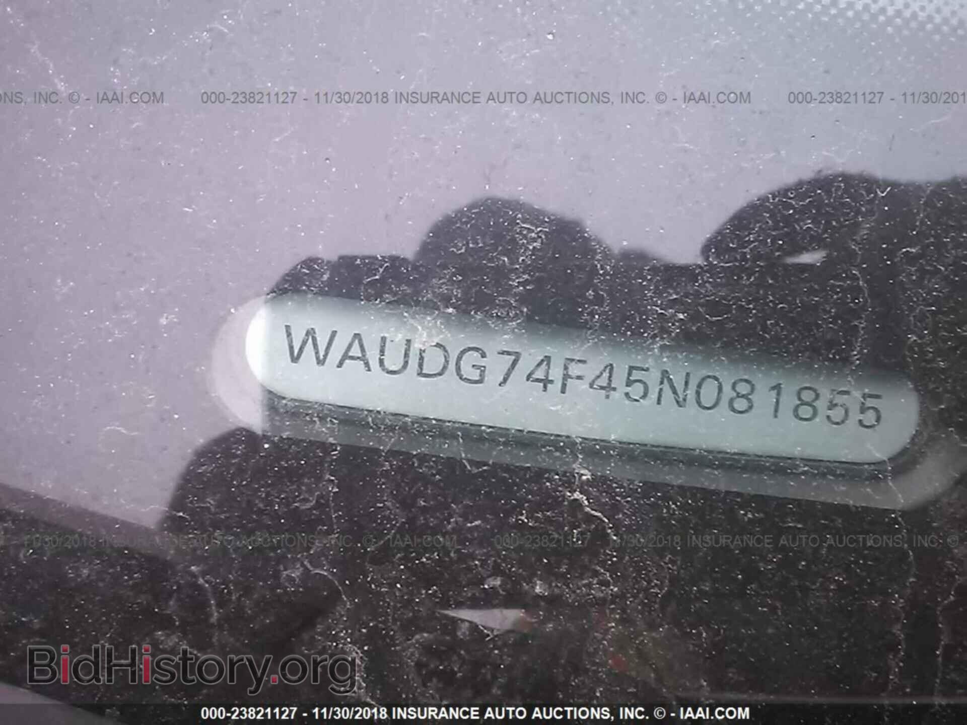 2005 AUDI A6 - VIN: WAUDG74F45N081855 - Фото 9