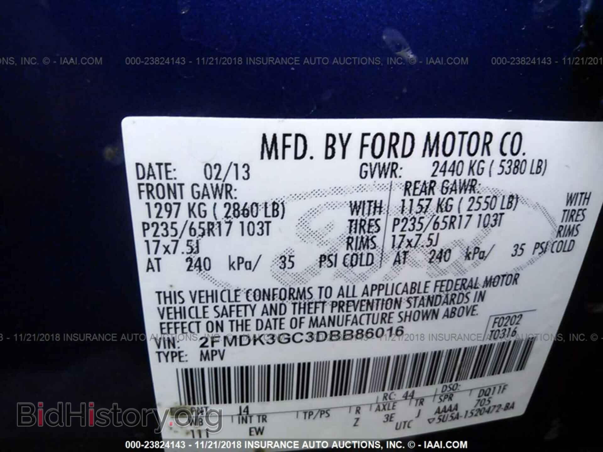 2013 Ford Edge - VIN: 2FMDK3GC3DBB86016 - Photo 9