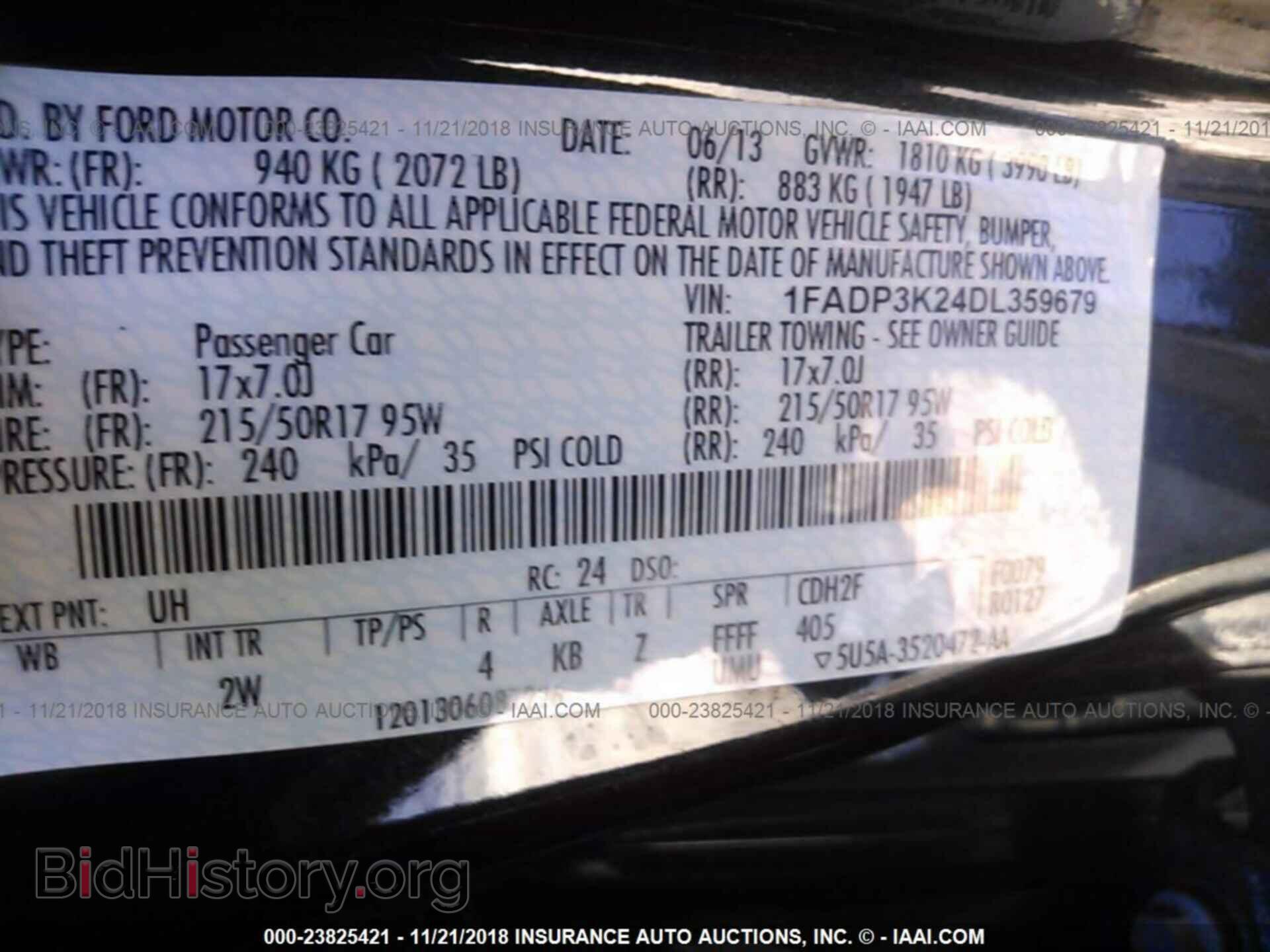 2013 FORD FOCUS - VIN: 1FADP3K24DL359679 - Photo 9