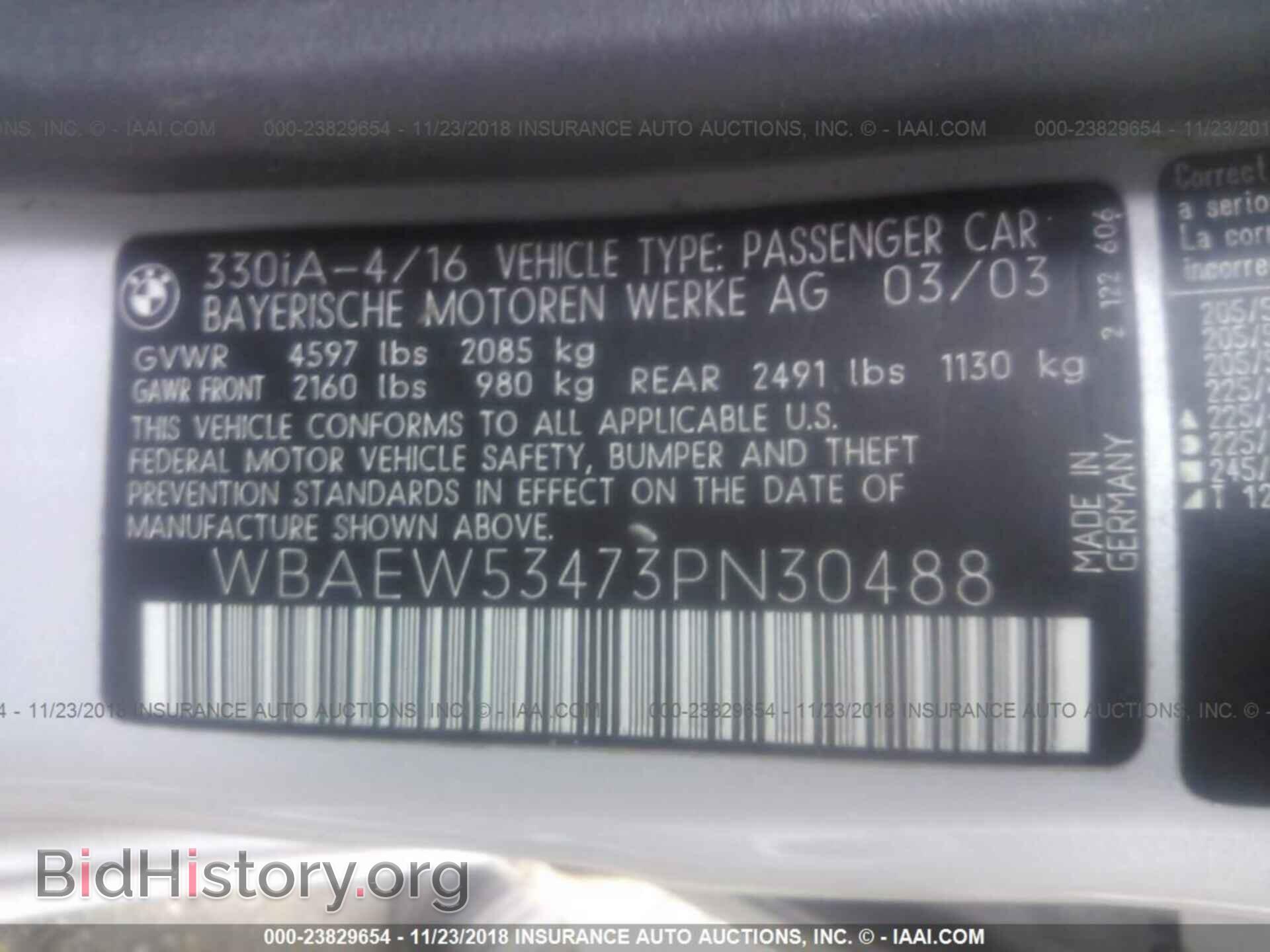 2003 BMW 330 - VIN: WBAEW53473PN30488 - Фото 9