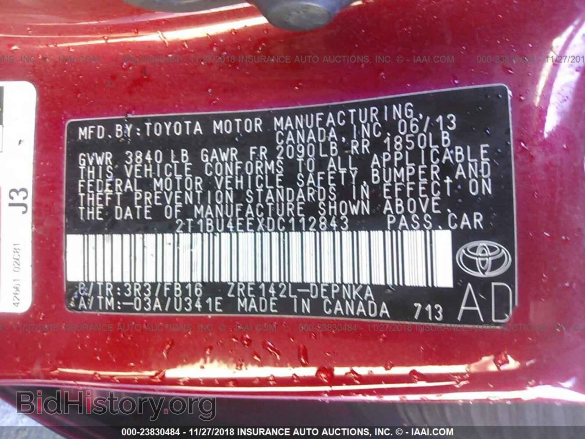 2013 TOYOTA COROLLA - VIN: 2T1BU4EEXDC112843 - Фото 9