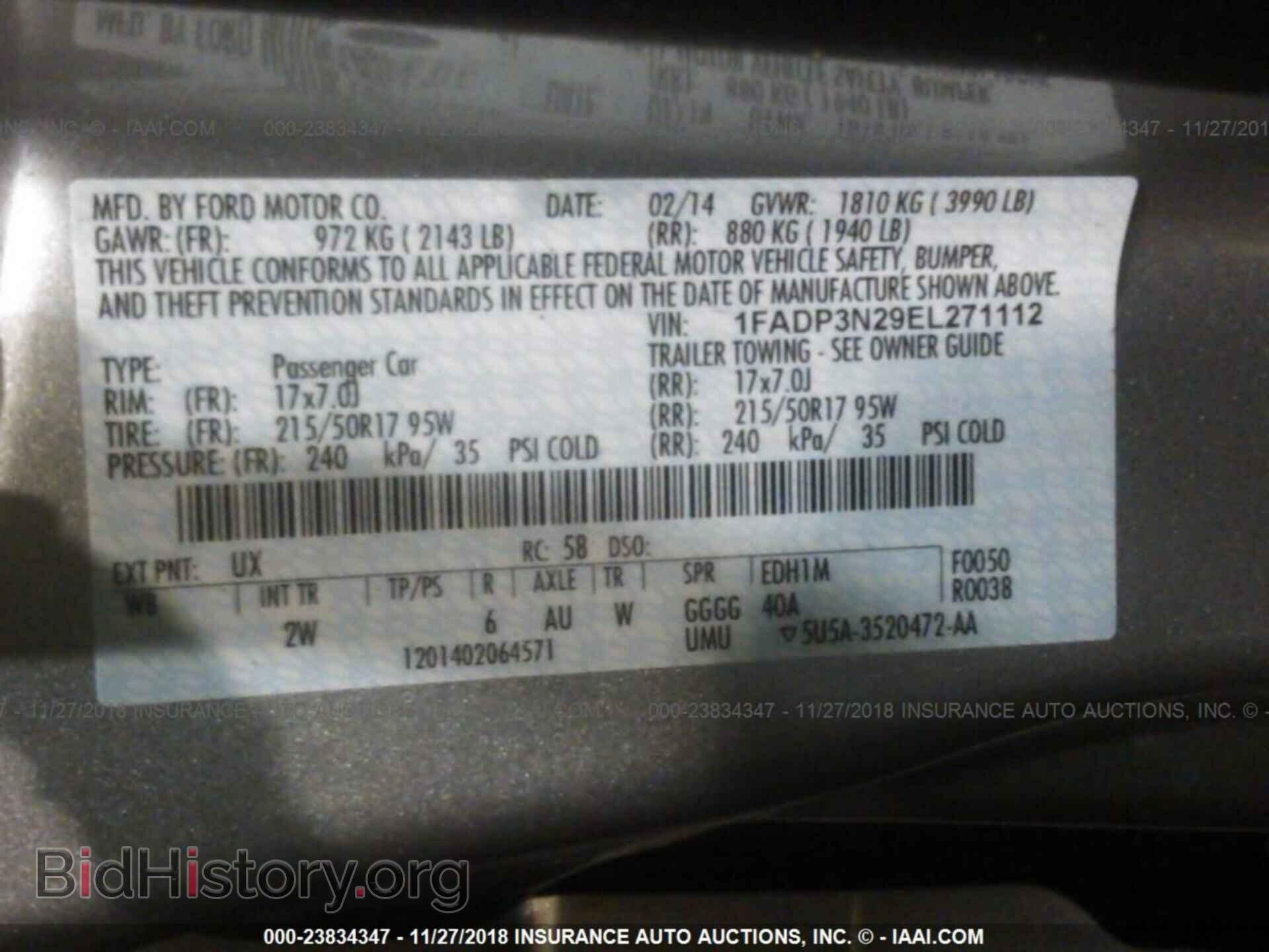 2014 FORD FOCUS - VIN: 1FADP3N29EL271112 - Photo 9