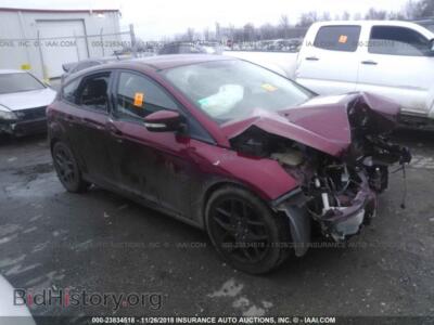 2016 Ford FOCUS SE, красный — VIN 1FADP3K29GL277547, IAAI