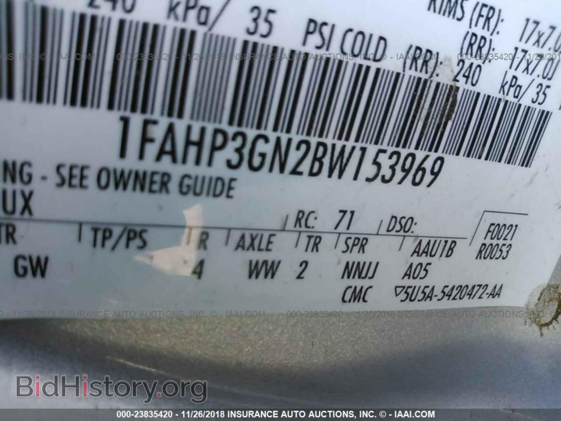 2011 FORD FOCUS - VIN: 1FAHP3GN2BW153969 - Фото 9