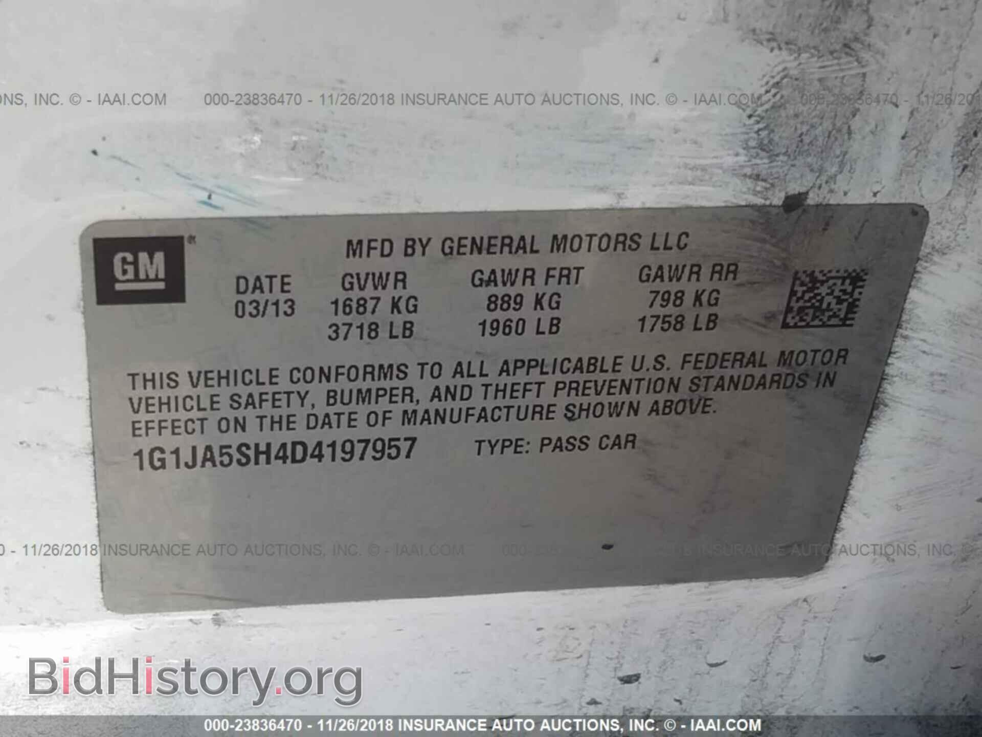 2013 CHEVROLET SONIC - VIN: 1G1JA5SH4D4197957 - Фото 9