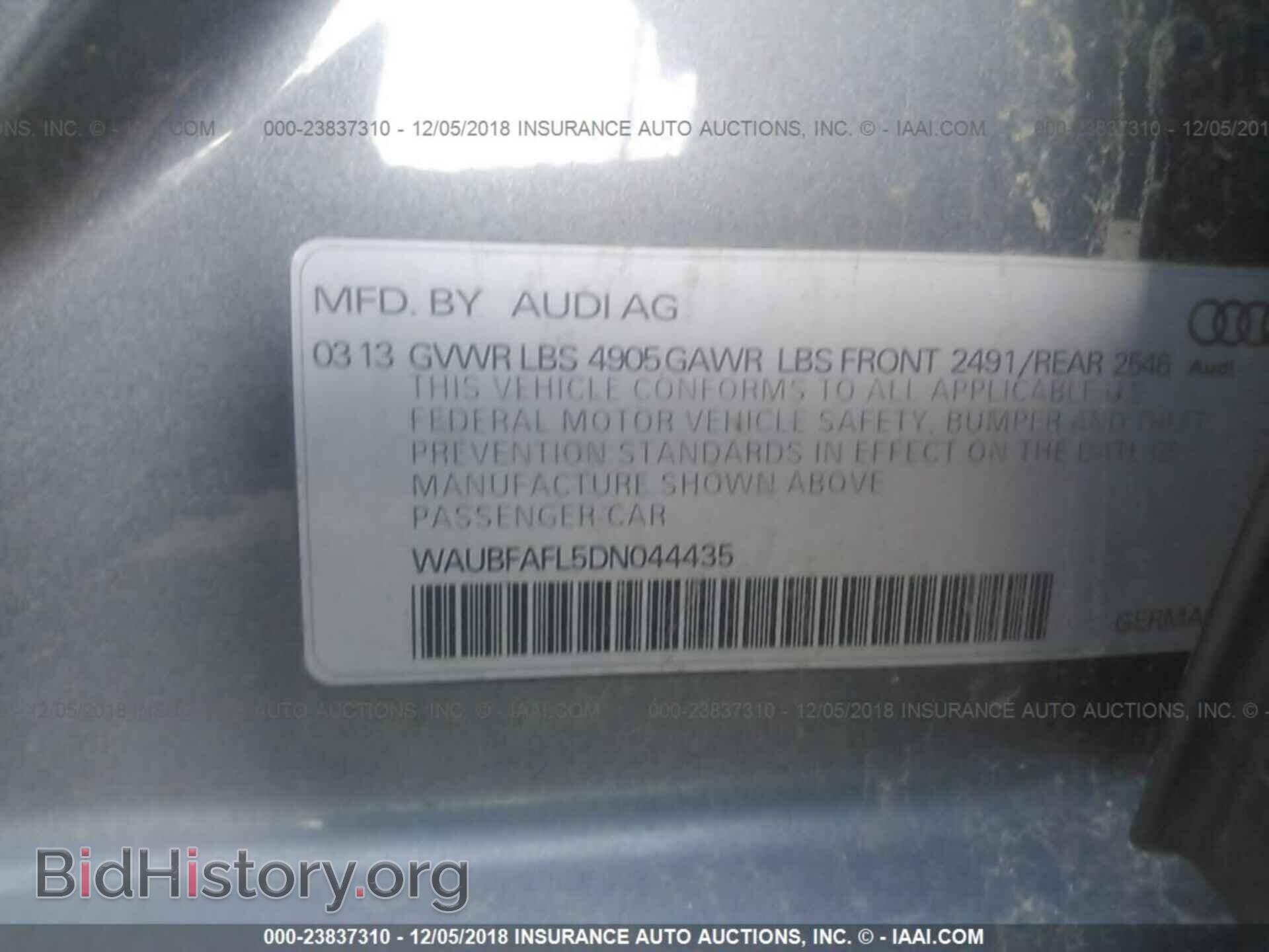 2013 Audi A4 - VIN: WAUBFAFL5DN044435 - Фото 9