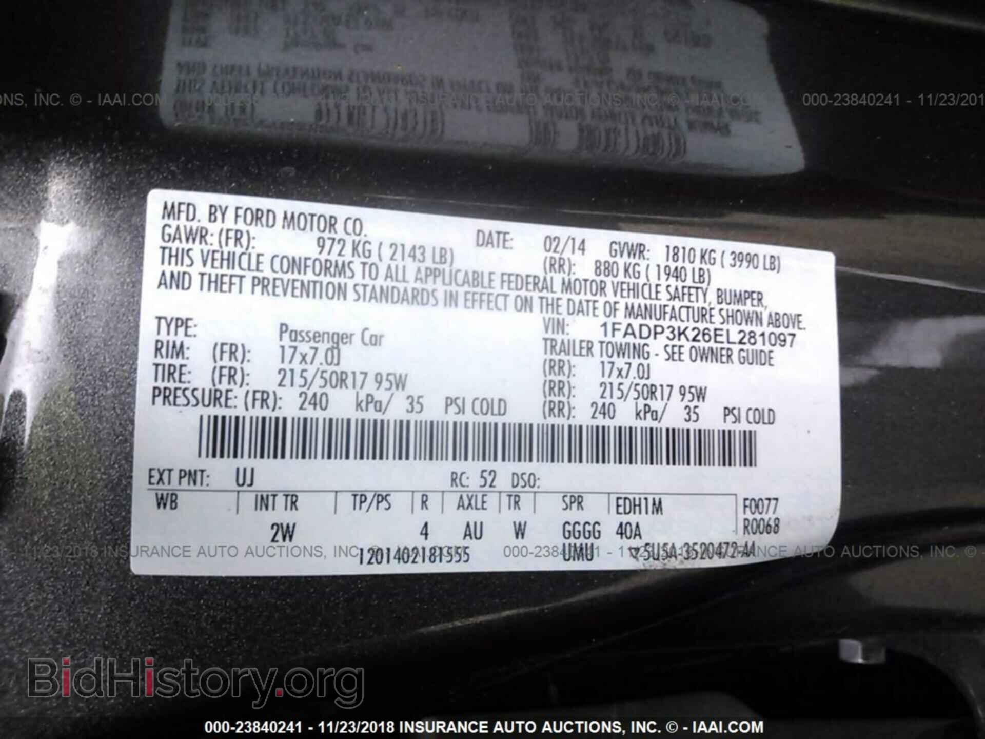 2014 FORD FOCUS - VIN: 1FADP3K26EL281097 - Photo 9