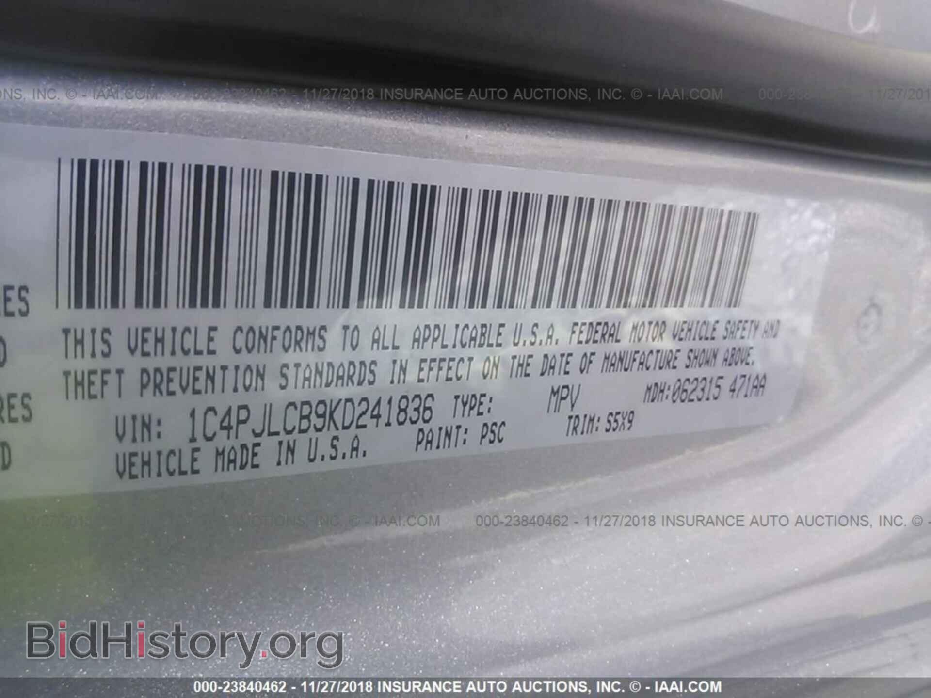 2019 JEEP CHEROKEE - VIN: 1C4PJLCB9KD241836 - Photo 9