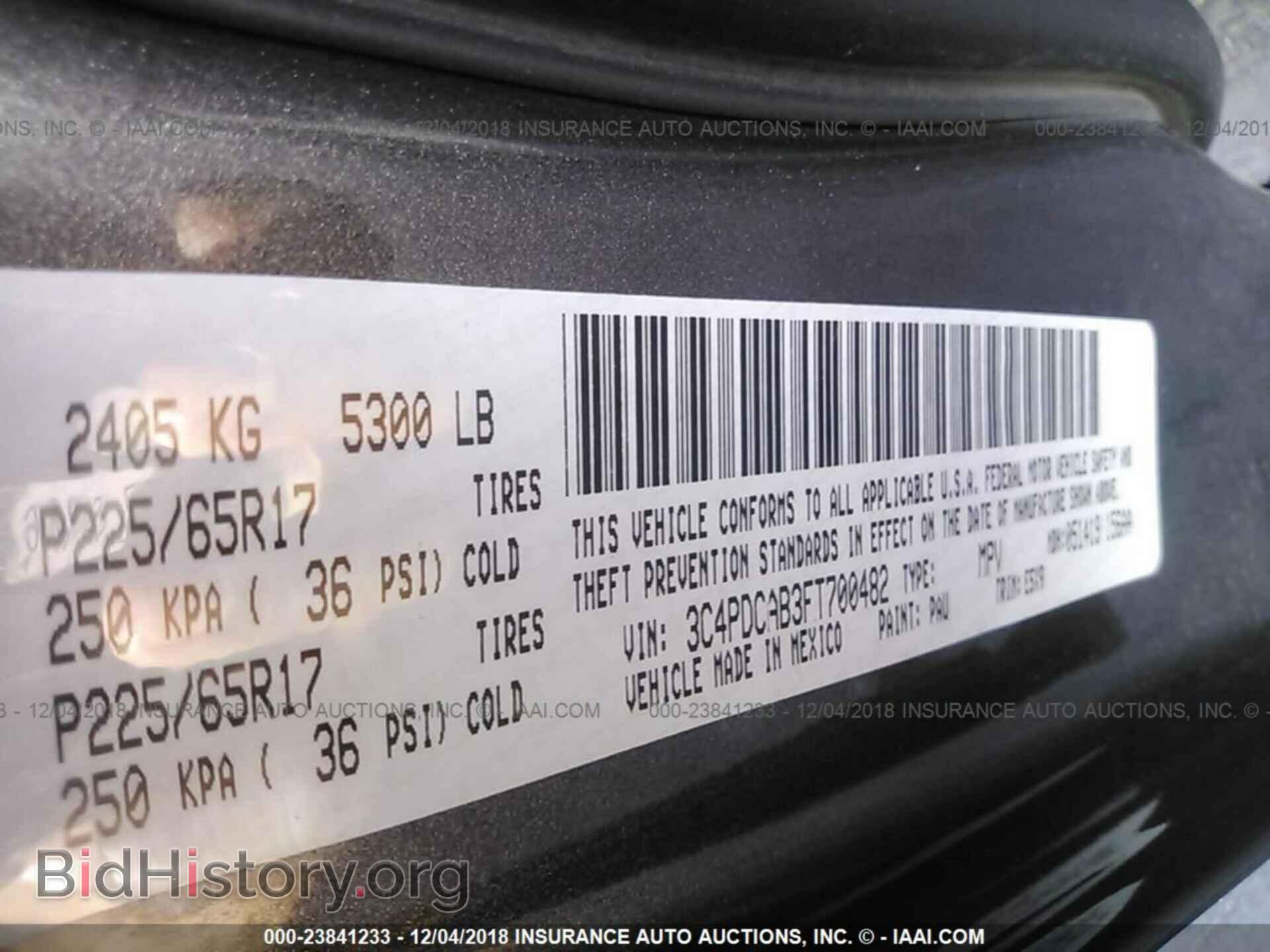 2015 DODGE JOURNEY - VIN: 3C4PDCAB3FT700482 - Photo 9