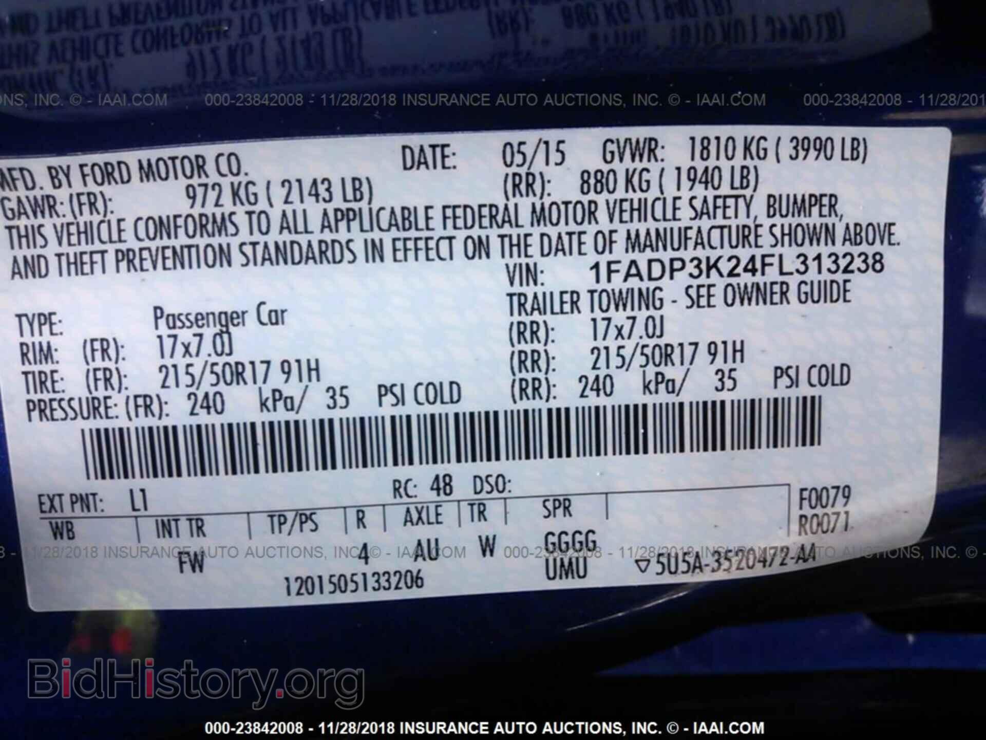 2015 FORD FOCUS - VIN: 1FADP3K24FL313238 - Photo 9