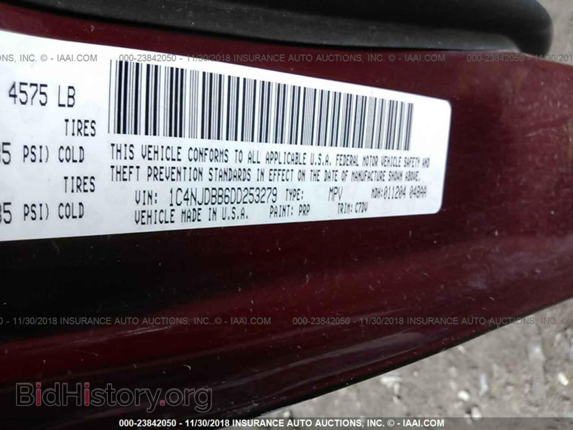 2013 JEEP COMPASS - VIN: 1C4NJDBB6DD253279 - Фото 9