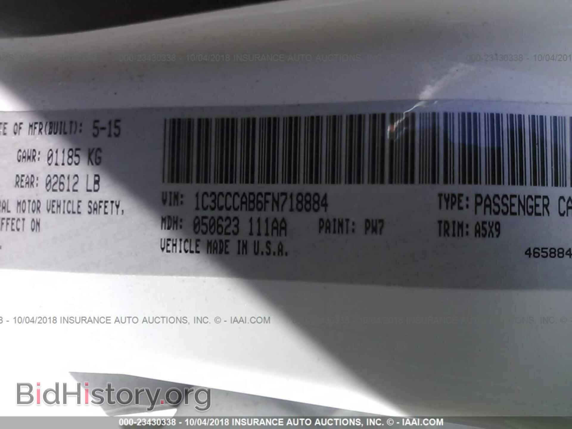 2015 CHRYSLER 200 - VIN: 1C3CCCAB6FN718884 - Photo 9